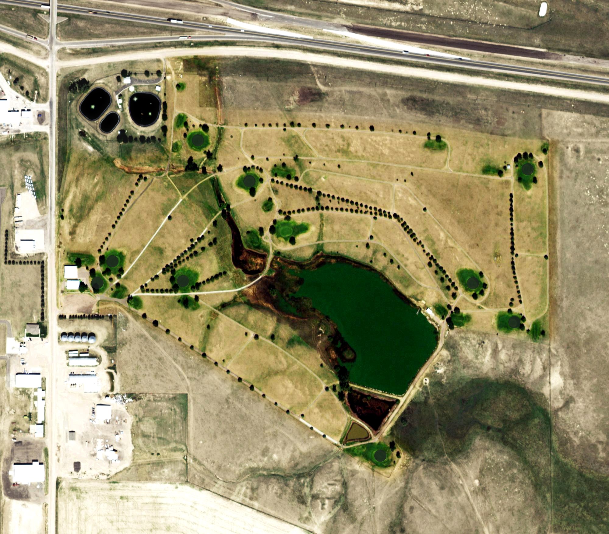 Aerial view of Flagler Golf Club, CO