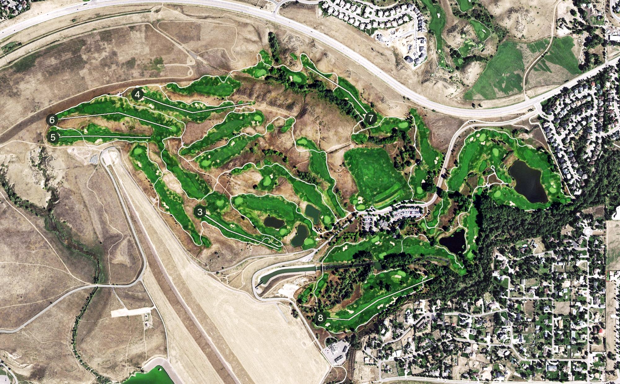Aerial view of Fox Hollow, CO