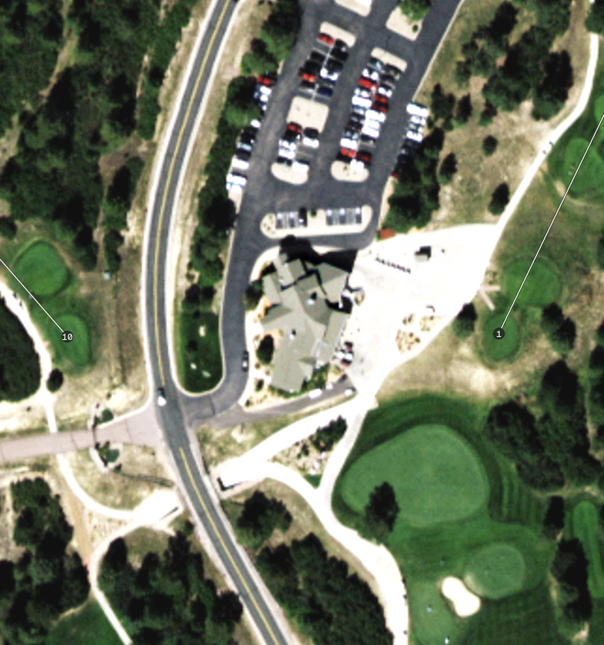 Aerial view of Golf Club at Bear Dance, CO