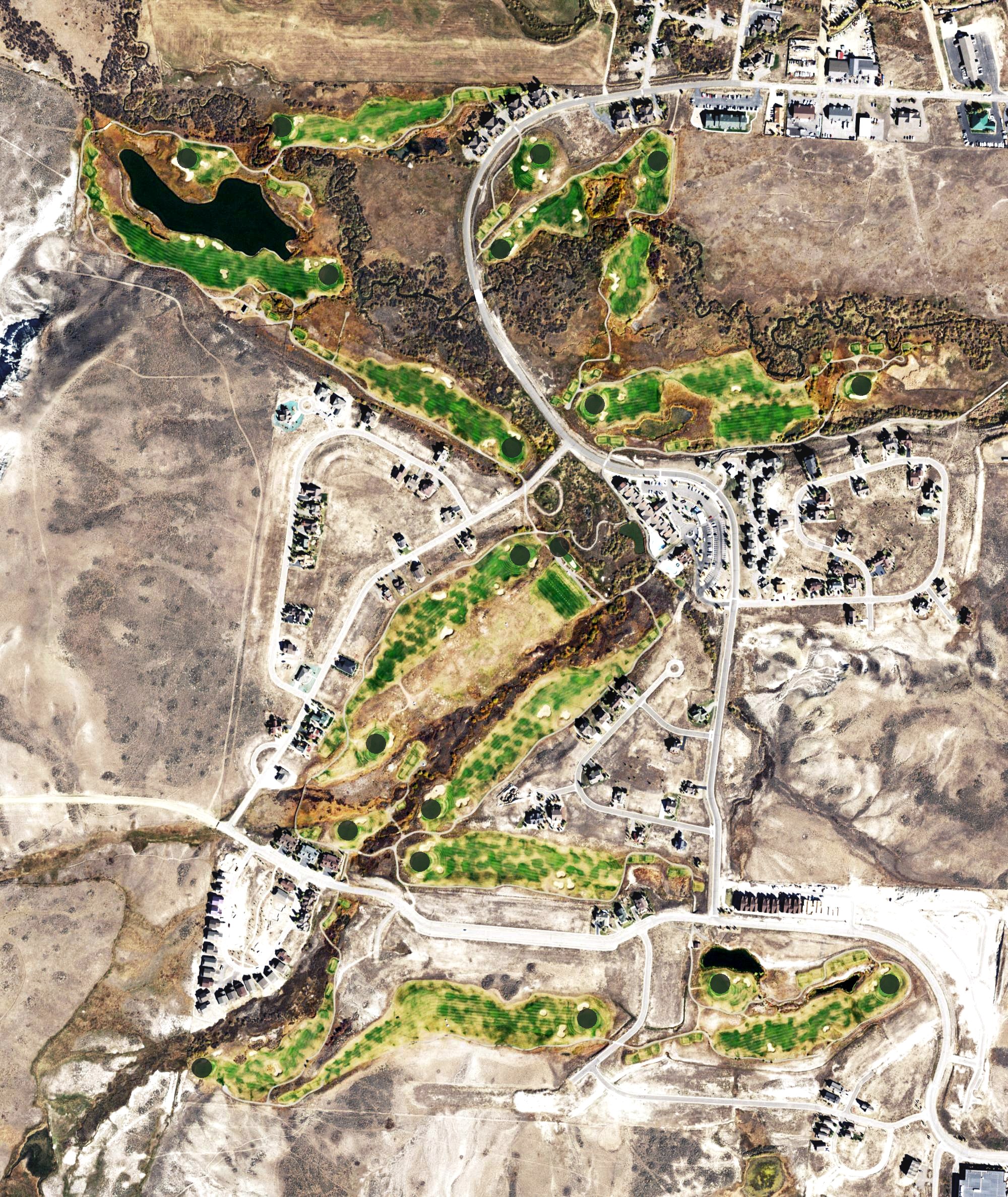 Aerial view of Grand Elk Golf Club, CO