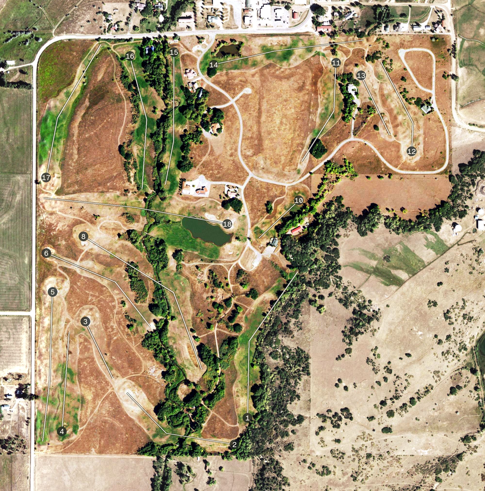 Aerial view of Grandote Peaks Golf Club, CO