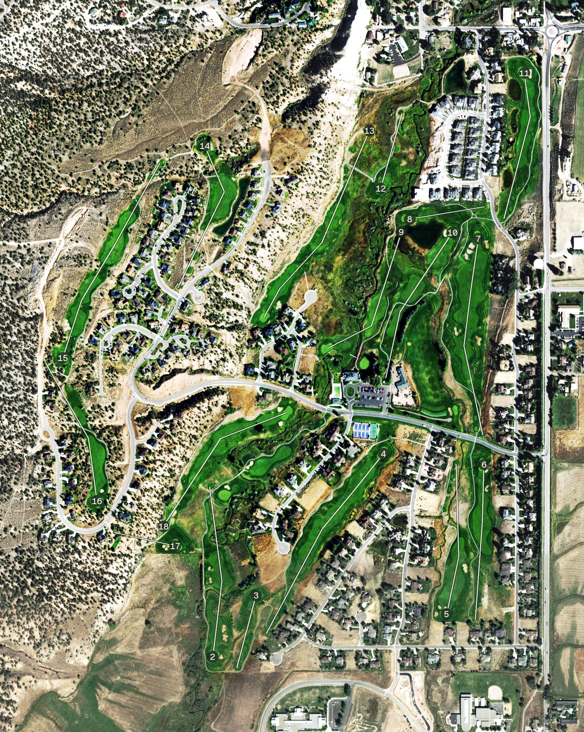 Aerial view of Gypsum Creek Golf Club, CO