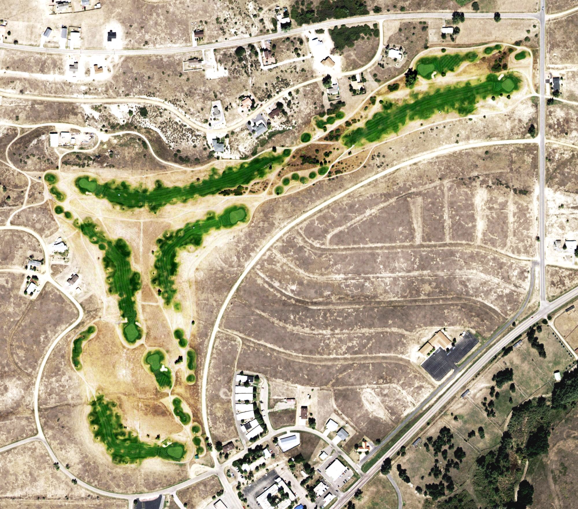 Aerial view of Hollydot Golf Course, CO