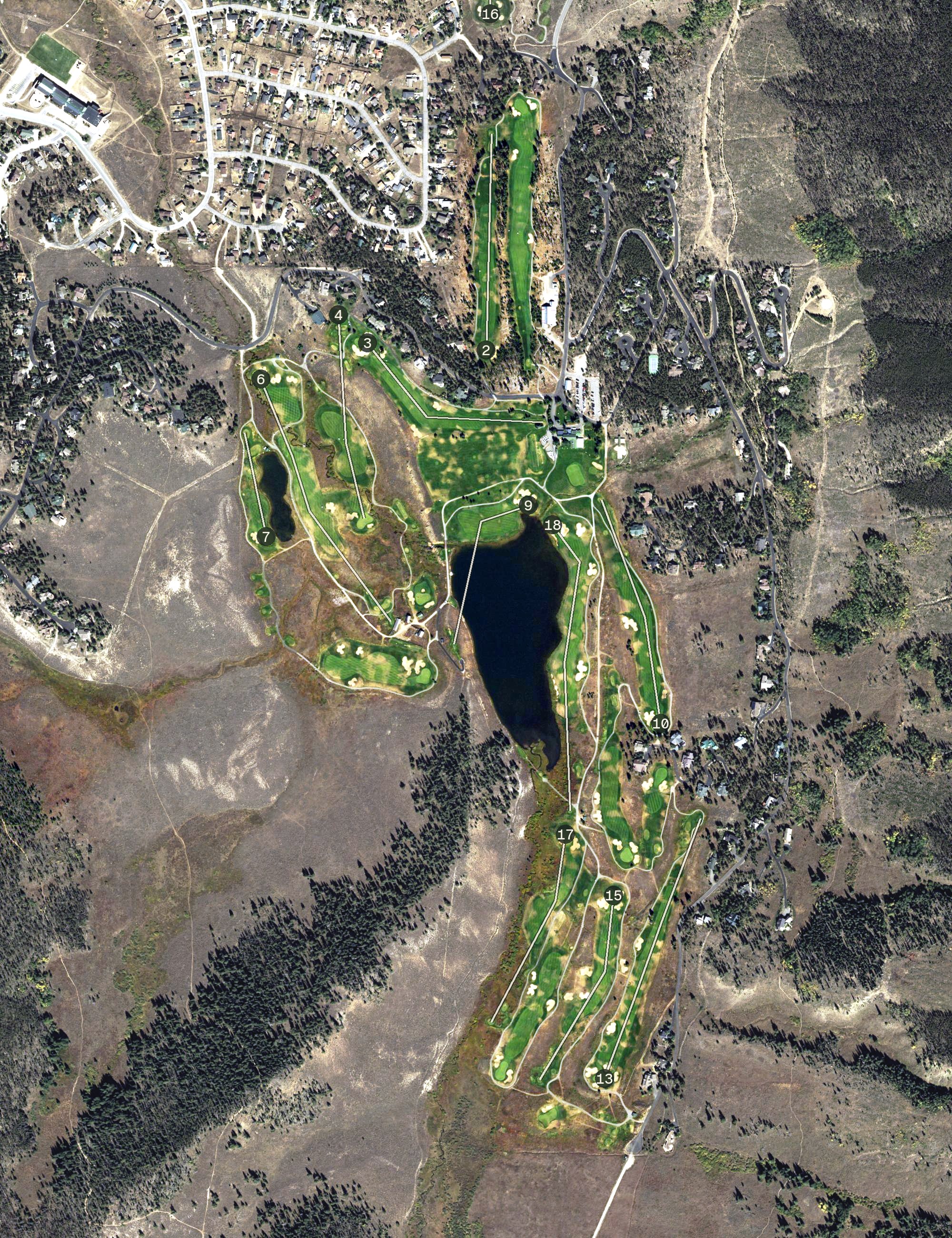 Aerial view of Keystone Ranch Course, CO