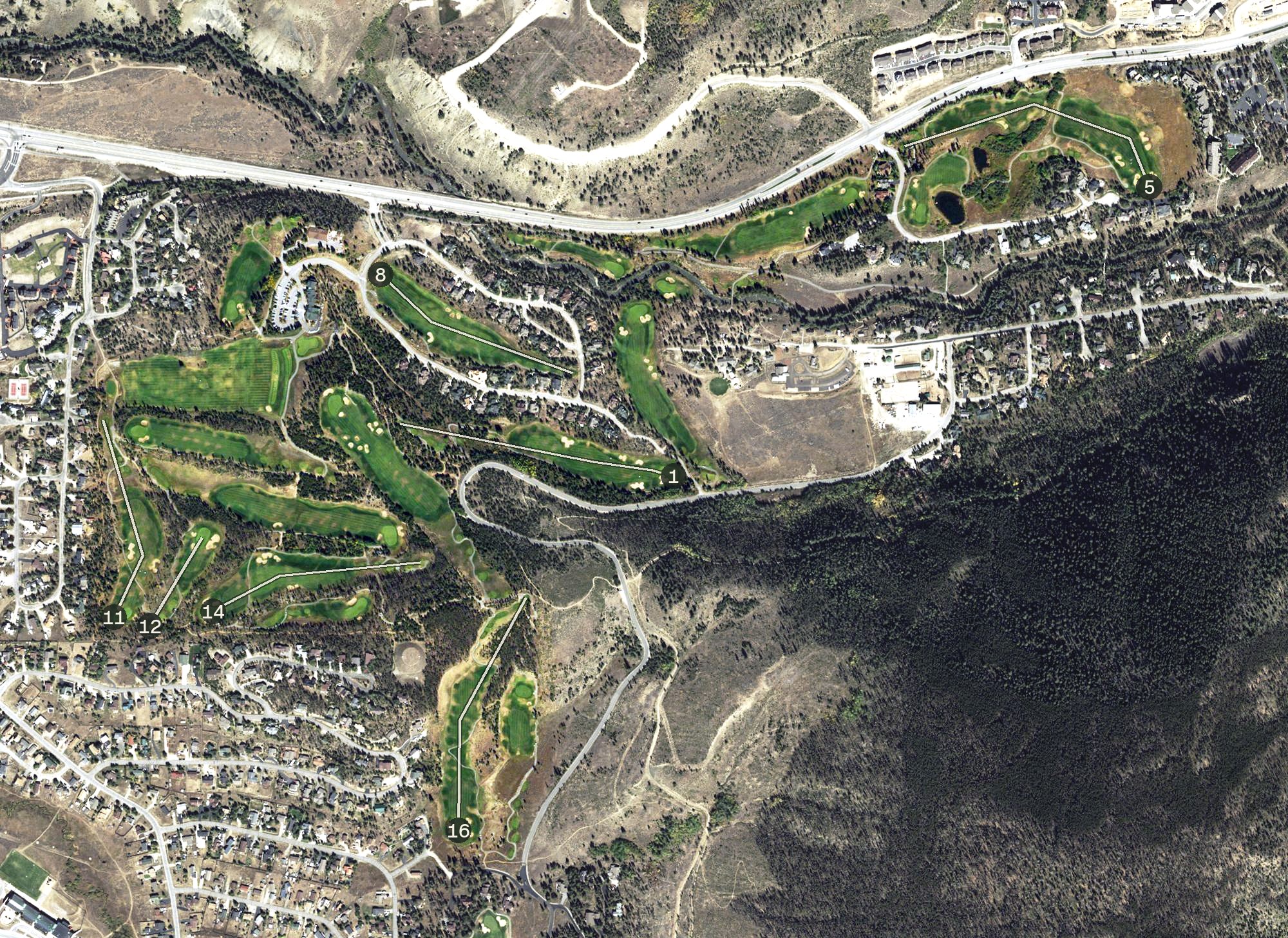 Aerial view of Keystone River Course, CO
