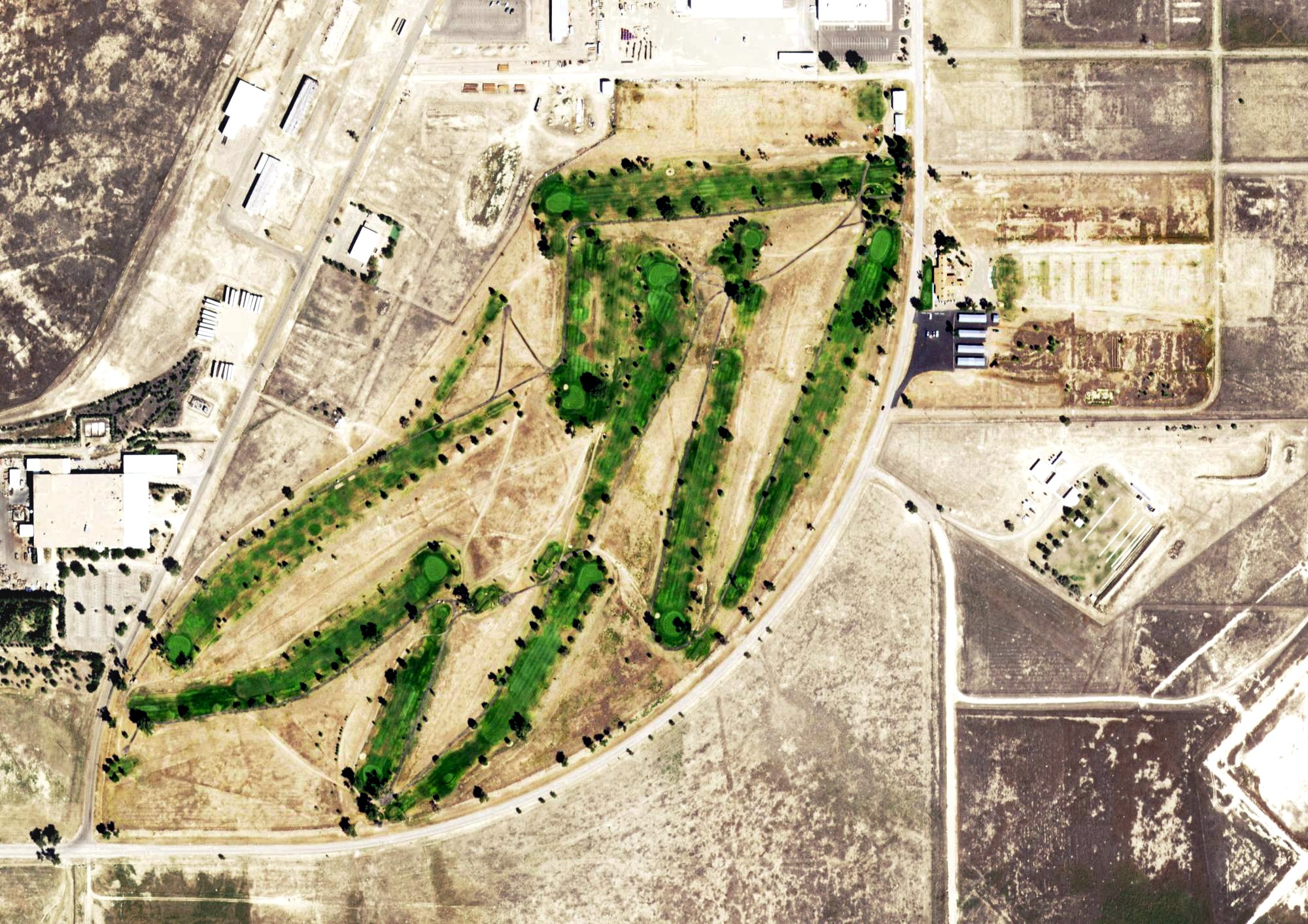 Aerial view of La Junta Golf Club, CO