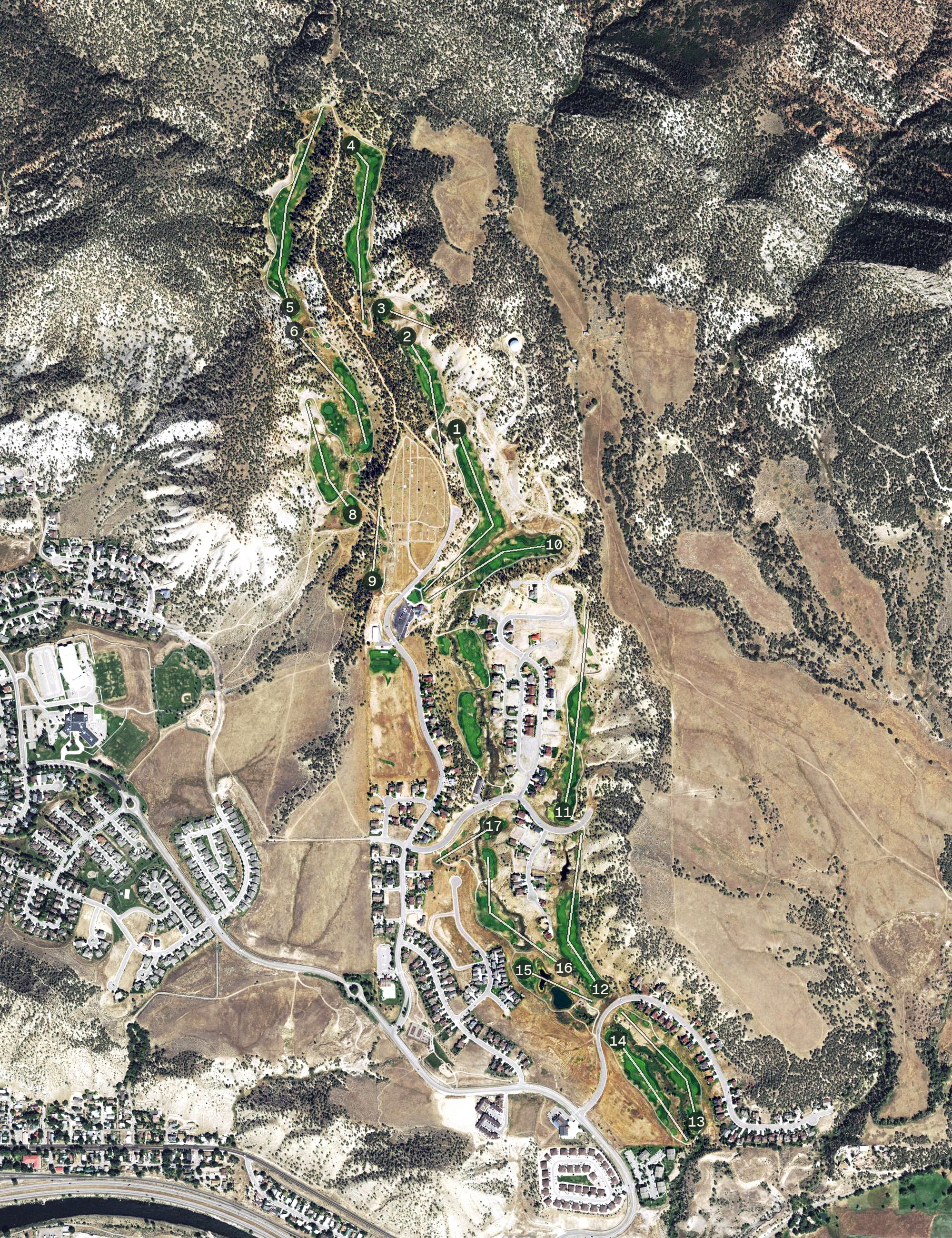 Aerial view of Lakota Links Golf Course, CO