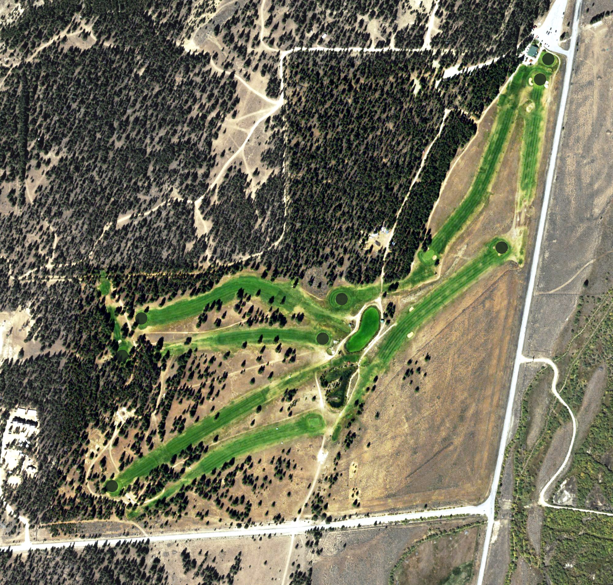 Aerial view of Mount Massive Golf Course, CO