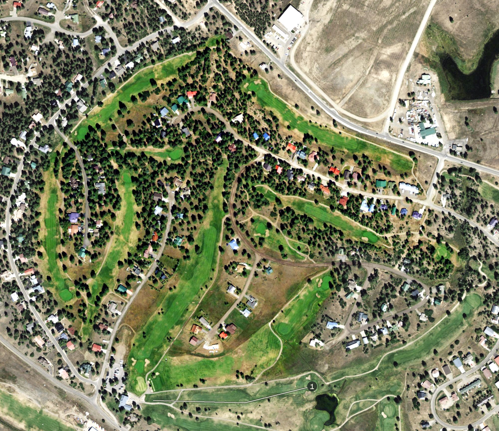 Aerial view of Ponderosa, CO