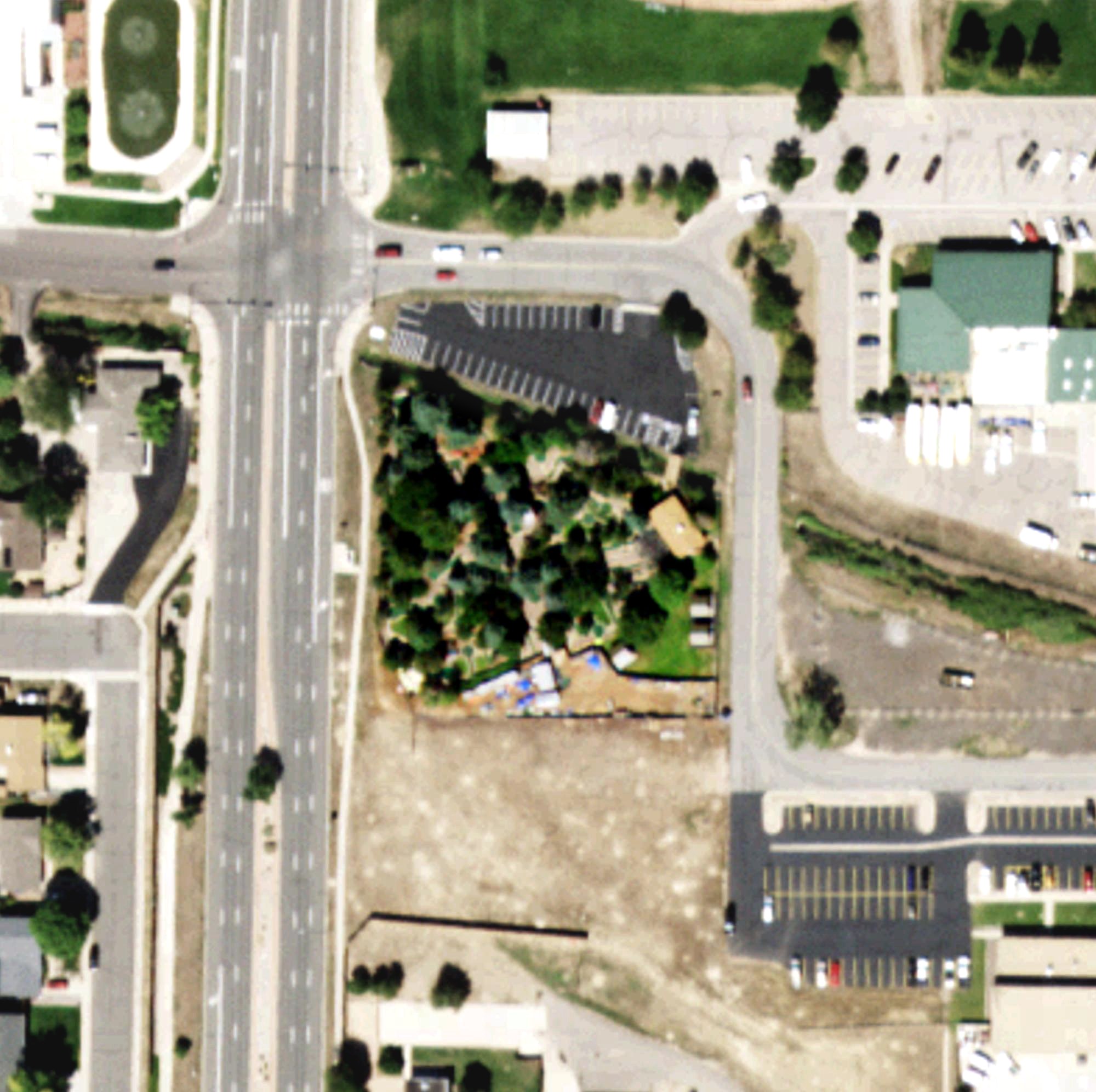 Aerial view of Putter's Pride Mini Golf, CO