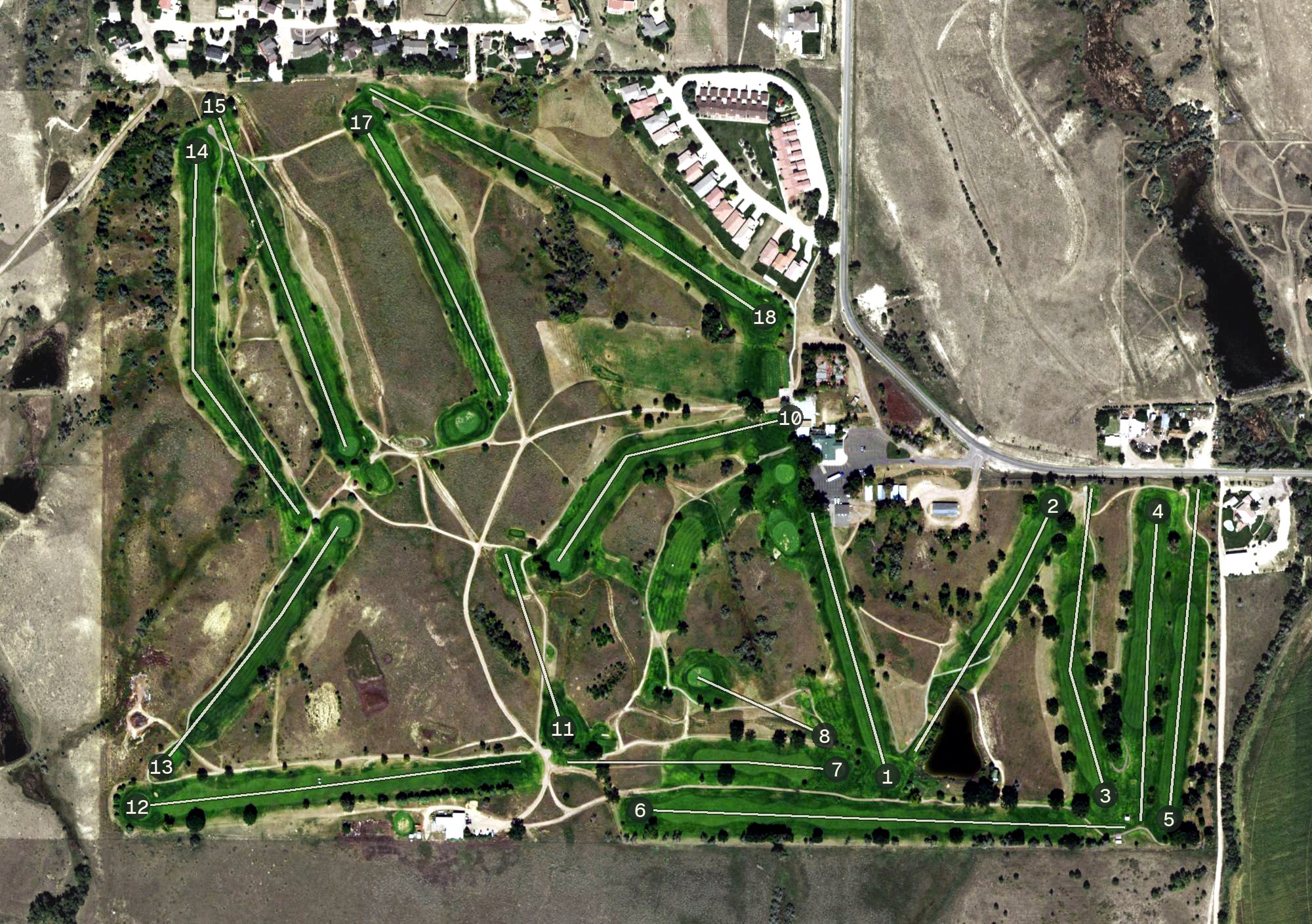 Aerial view of Quail Dunes Golf Course, CO