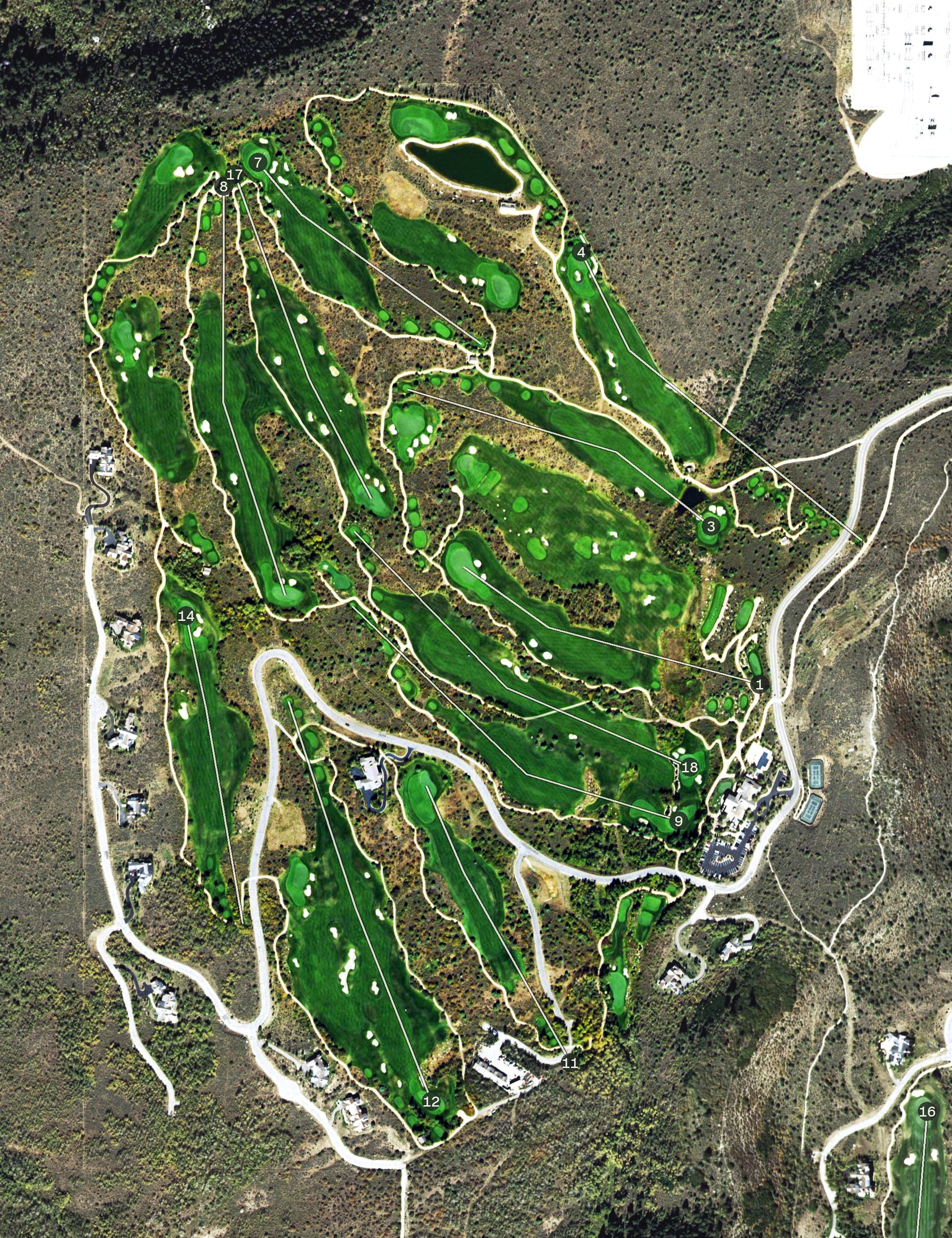 Aerial view of Red Sky Ranch Golf Club- Greg Norman Course, CO