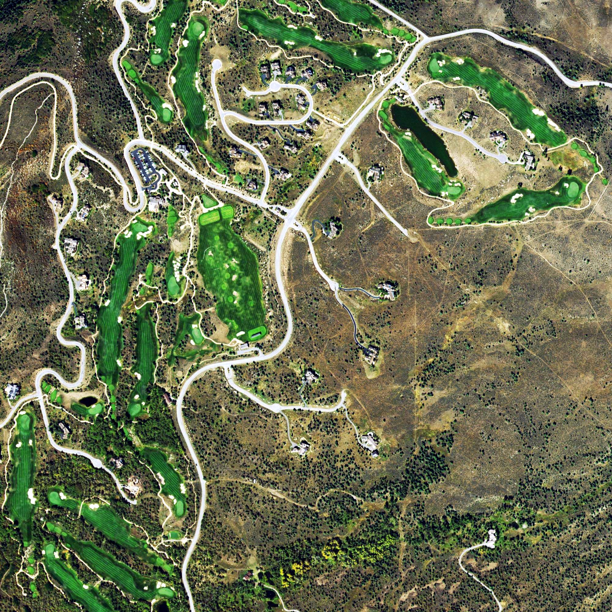 Aerial view of Red Sky Ranch Golf Club- Tom Fazio Course, CO
