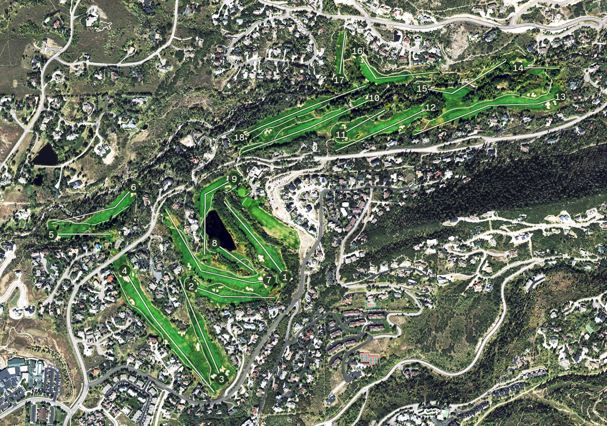 Aerial view of Rollingstone Ranch Golf Course, CO