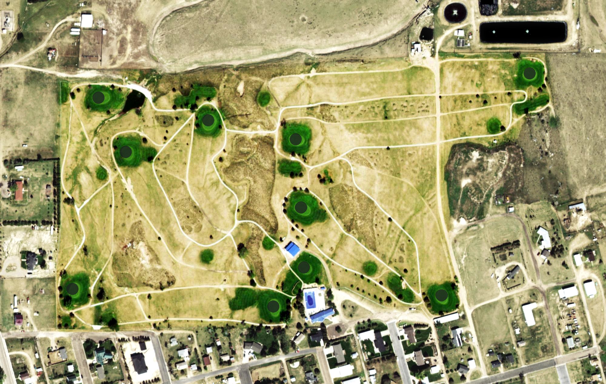 Aerial view of Smoky River Golf Course, CO