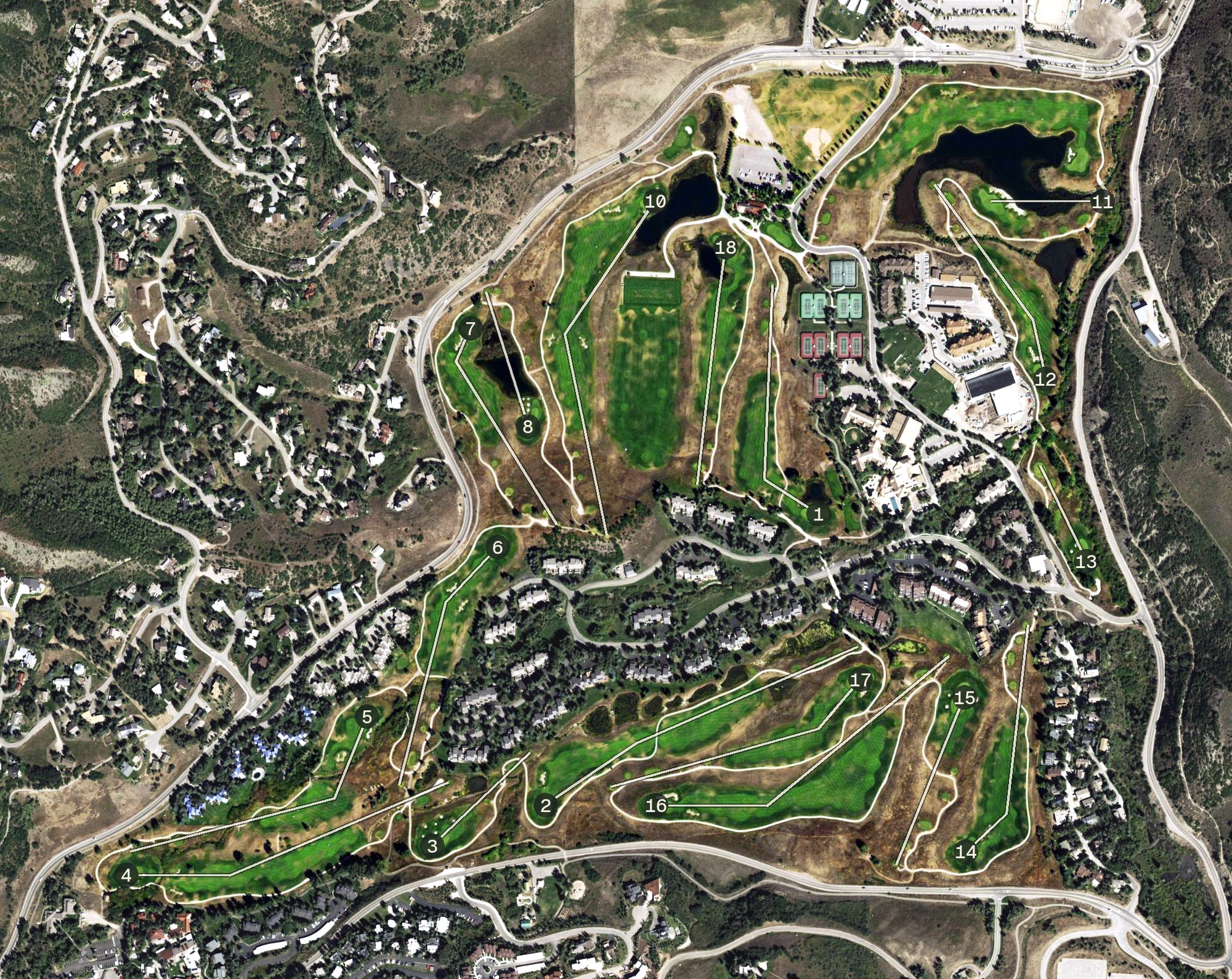 Aerial view of Snowmass Club, CO