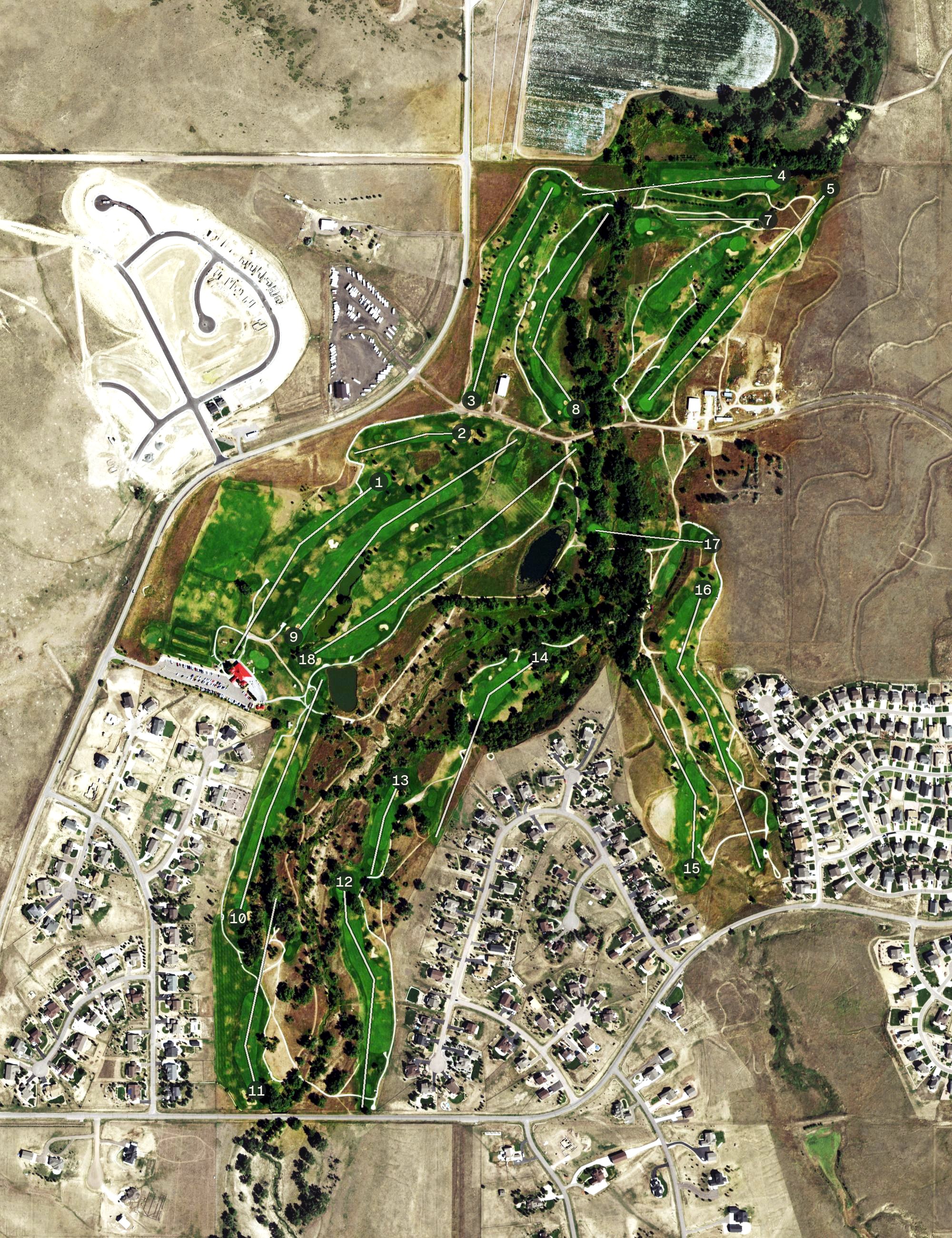 Aerial view of Spring Valley Golf Club, CO