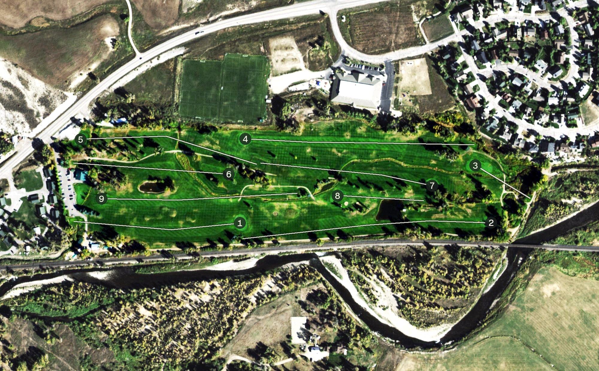 Aerial view of Steamboat Golf Club, CO