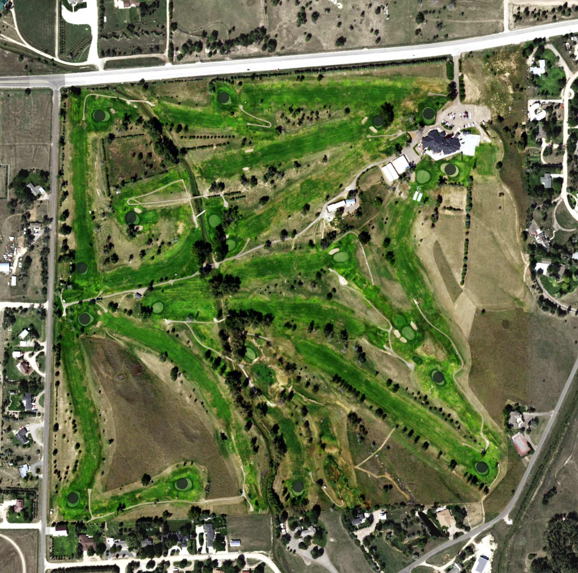 Aerial view of Sterling Country Club, CO