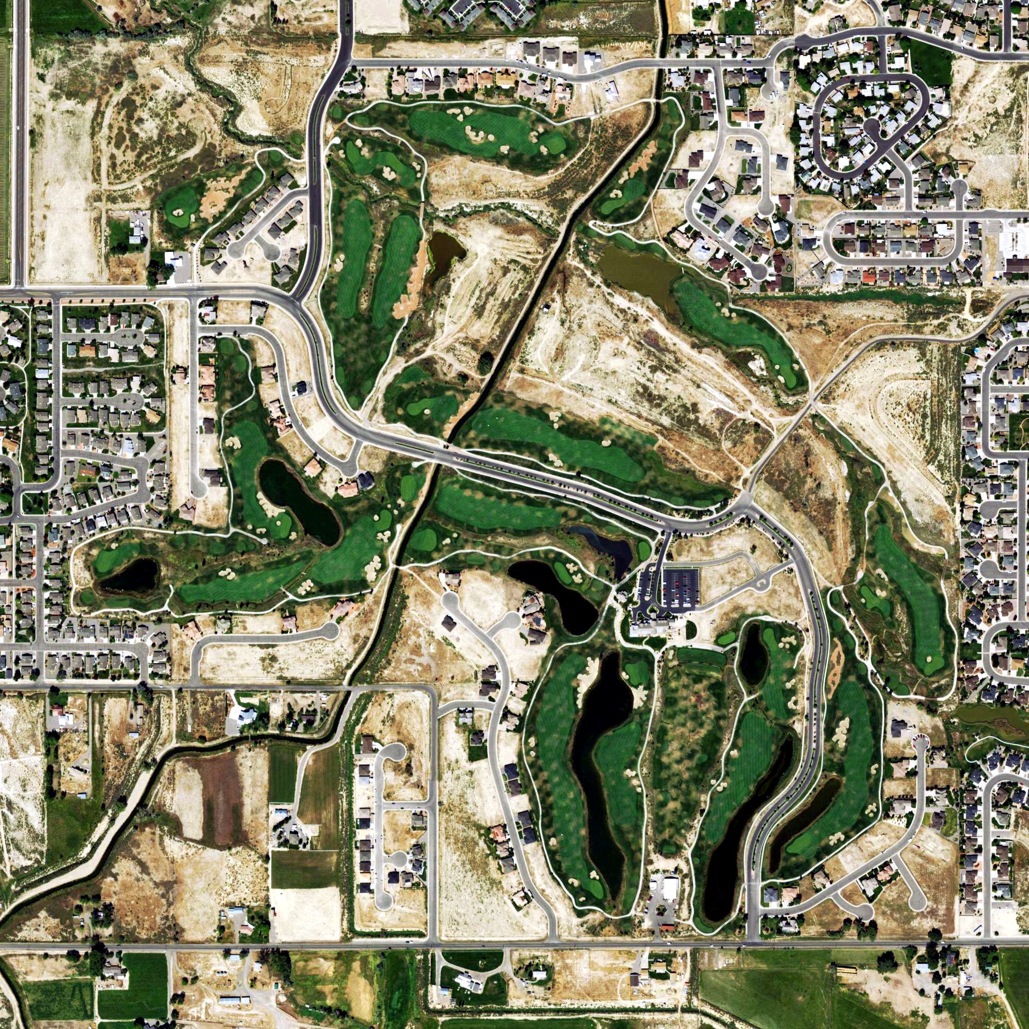 Aerial view of The Bridges Golf and Country Club, CO