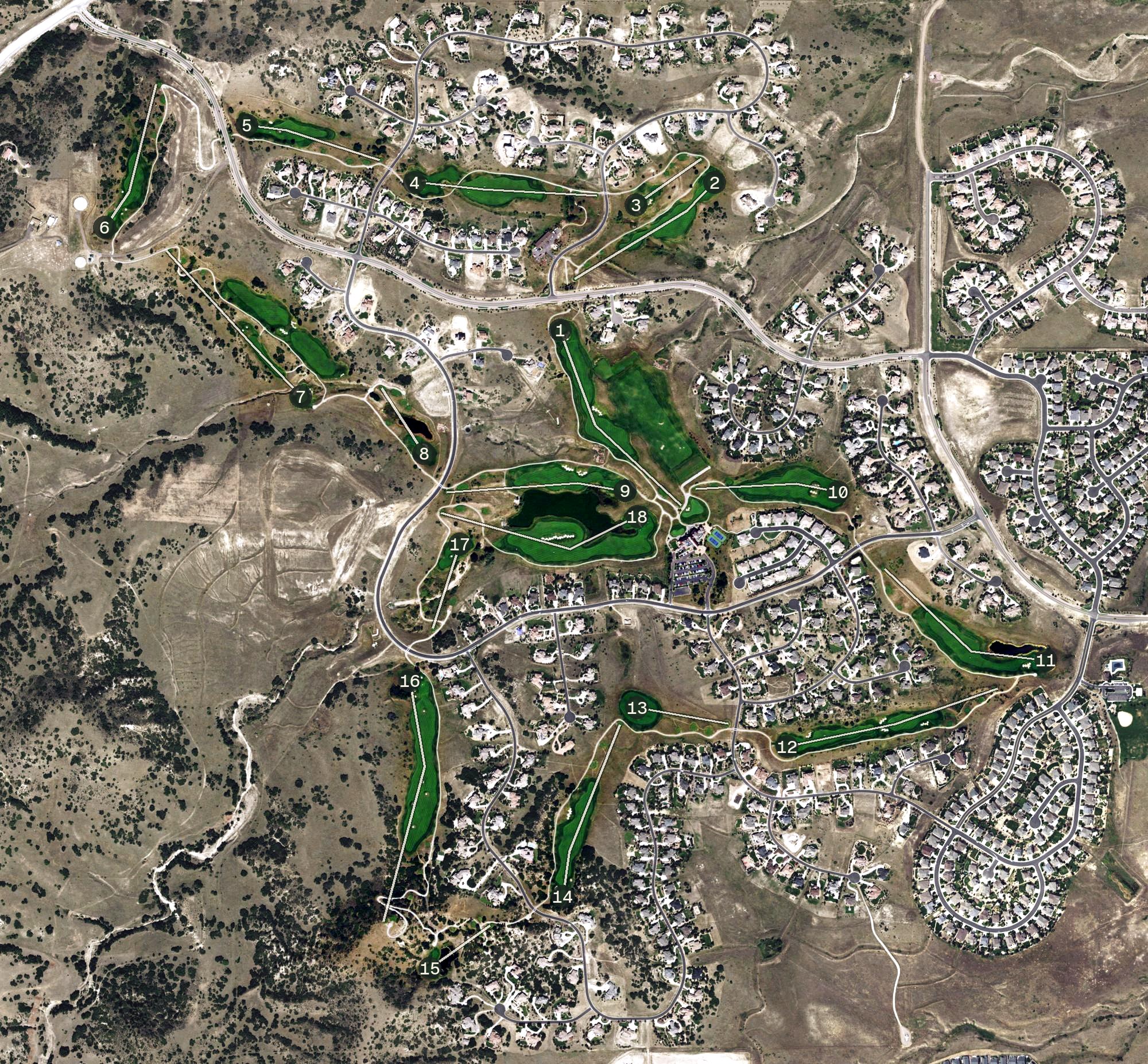Aerial view of The Club at Pradera, CO