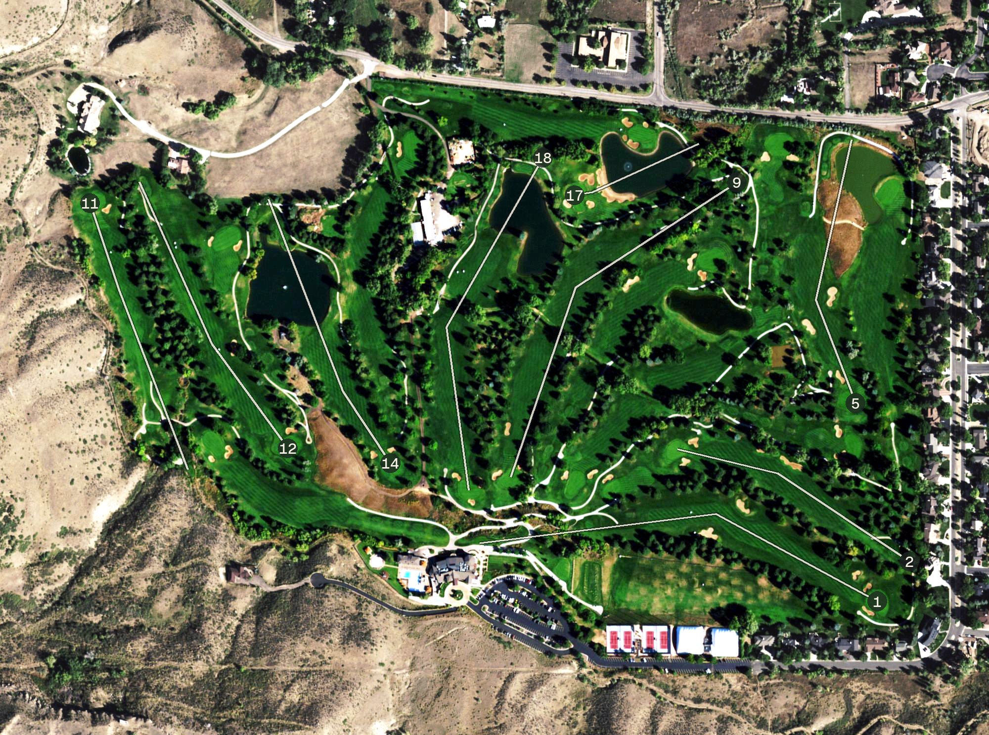 Aerial view of The Club at Rolling Hills, CO