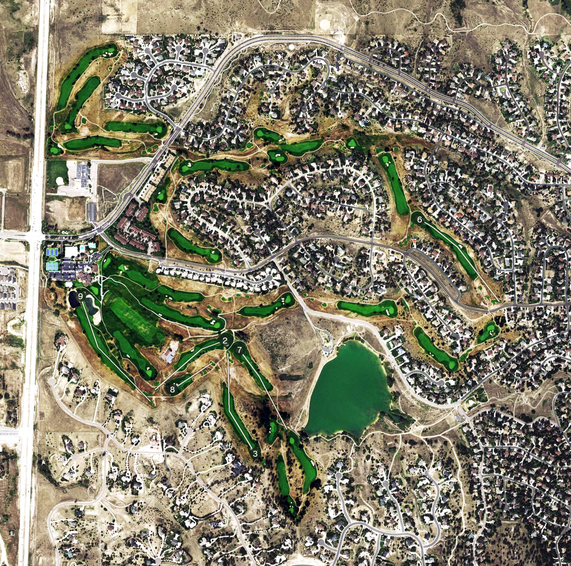 Aerial view of The Pinery Country Club, CO