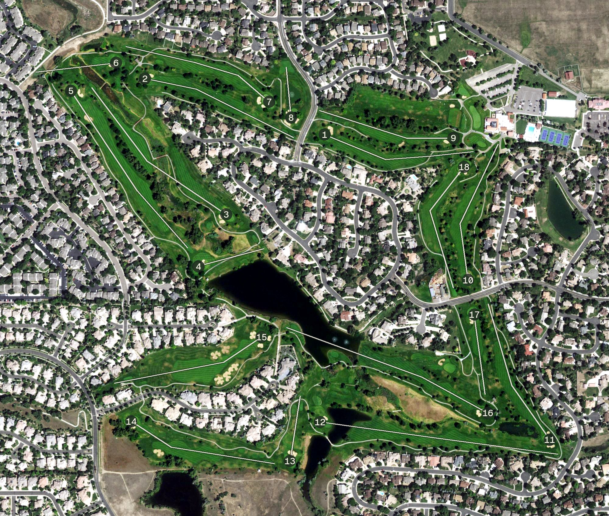 Aerial view of The Ranch Country Club, CO