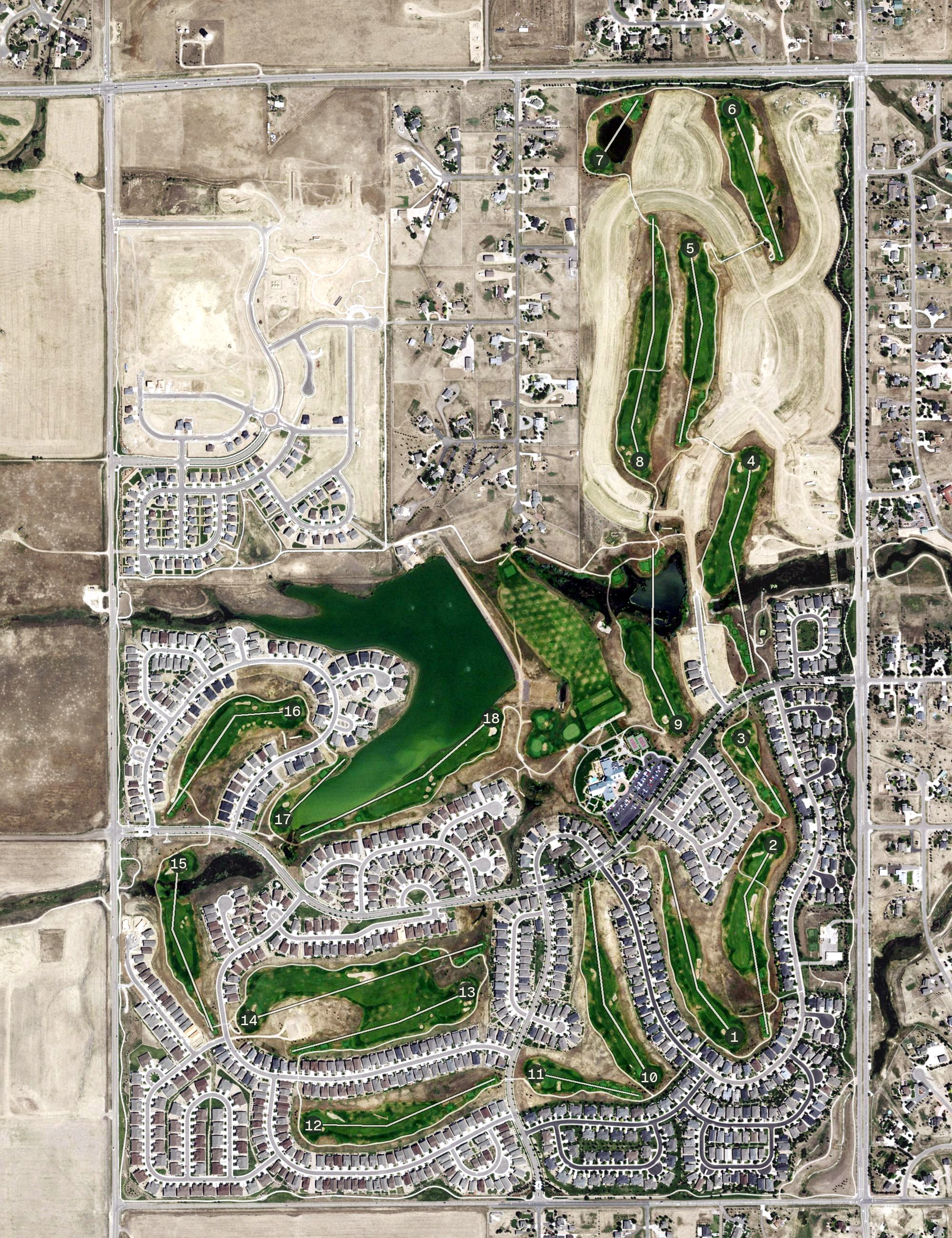 Aerial view of Todd Creek Golf Club, CO