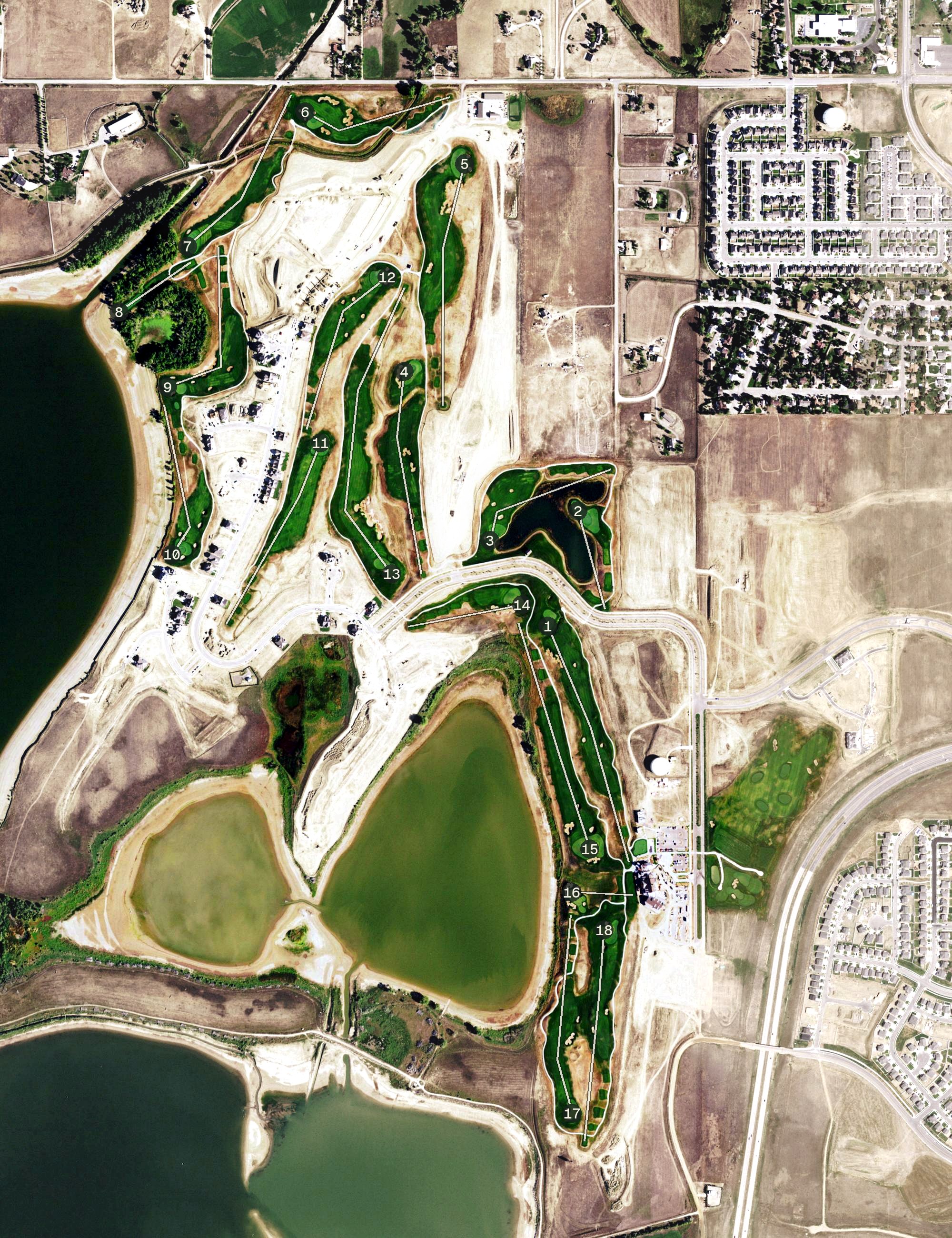 Aerial view of TPC Colorado, CO