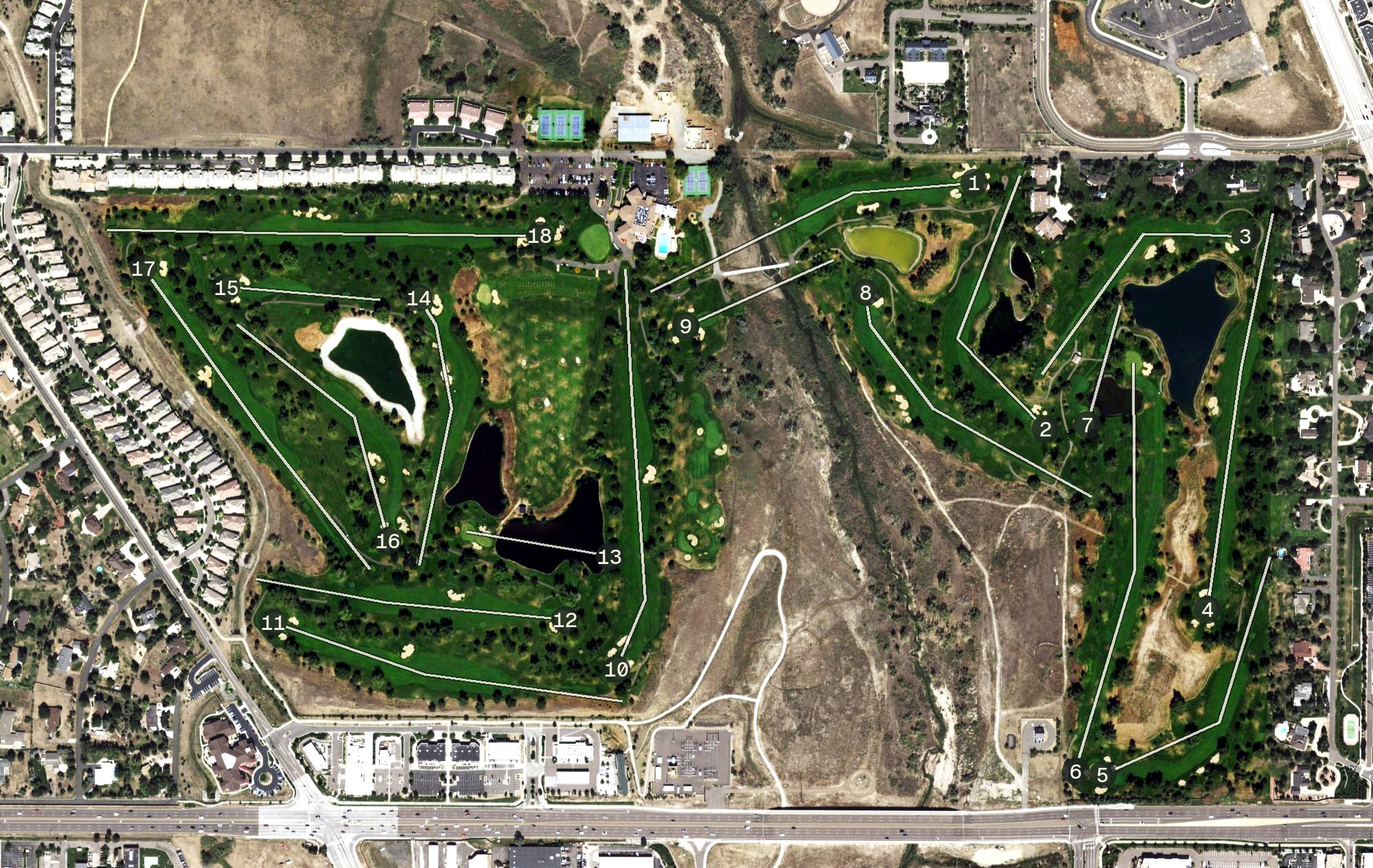 Aerial view of Valley Country Club, CO
