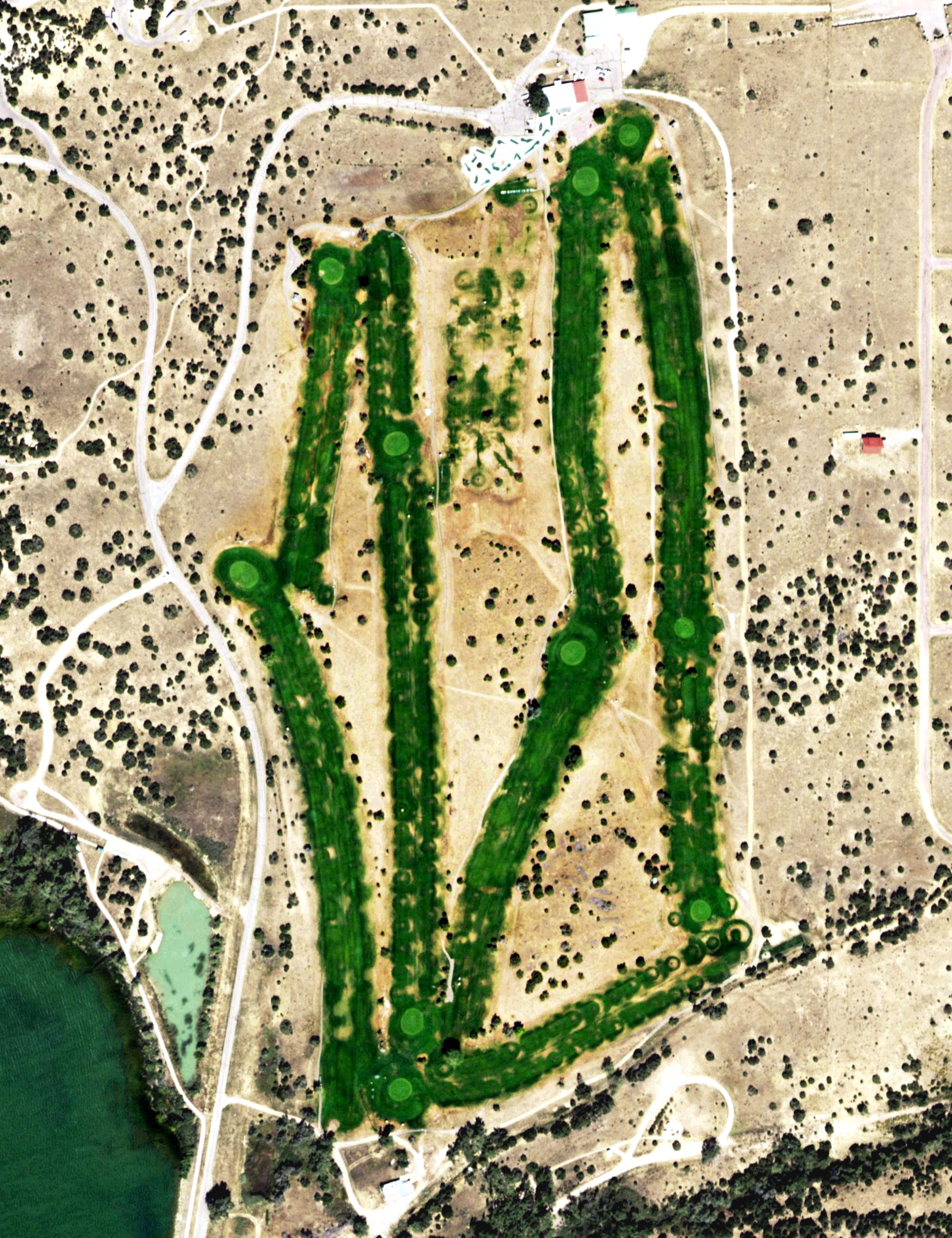 Aerial view of Walsenburg Golf Course, CO