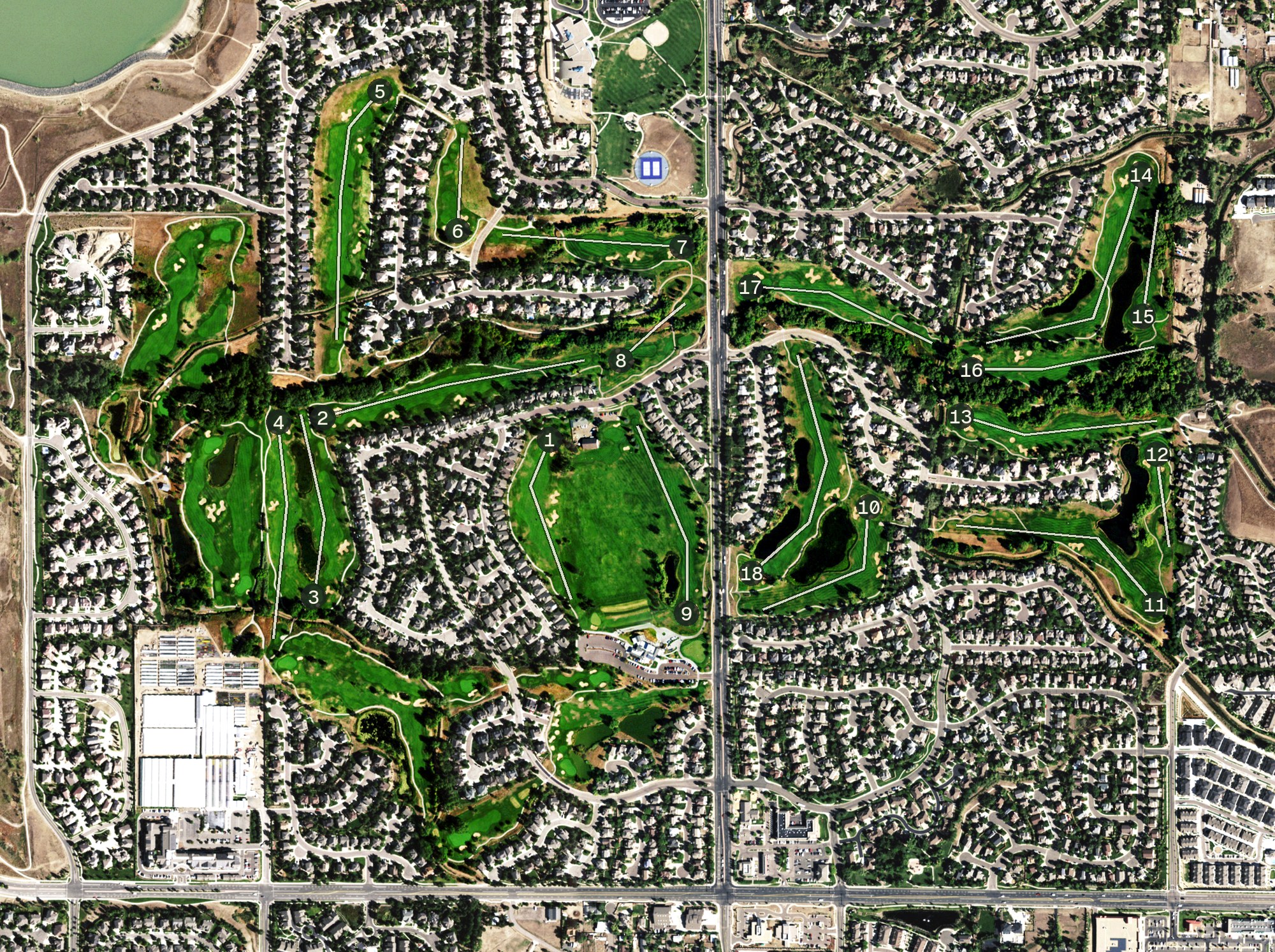 Aerial view of West Woods Ranch Golf Club, CO