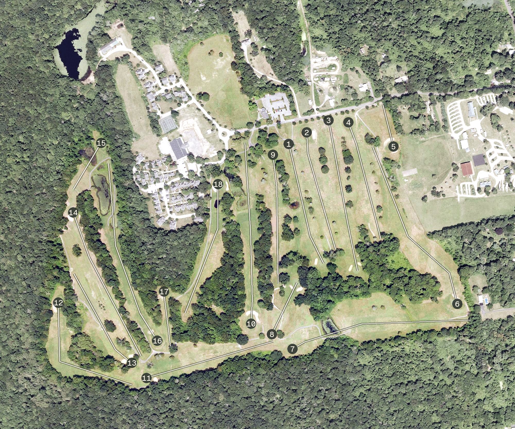Aerial view of Banner Country Club, CT