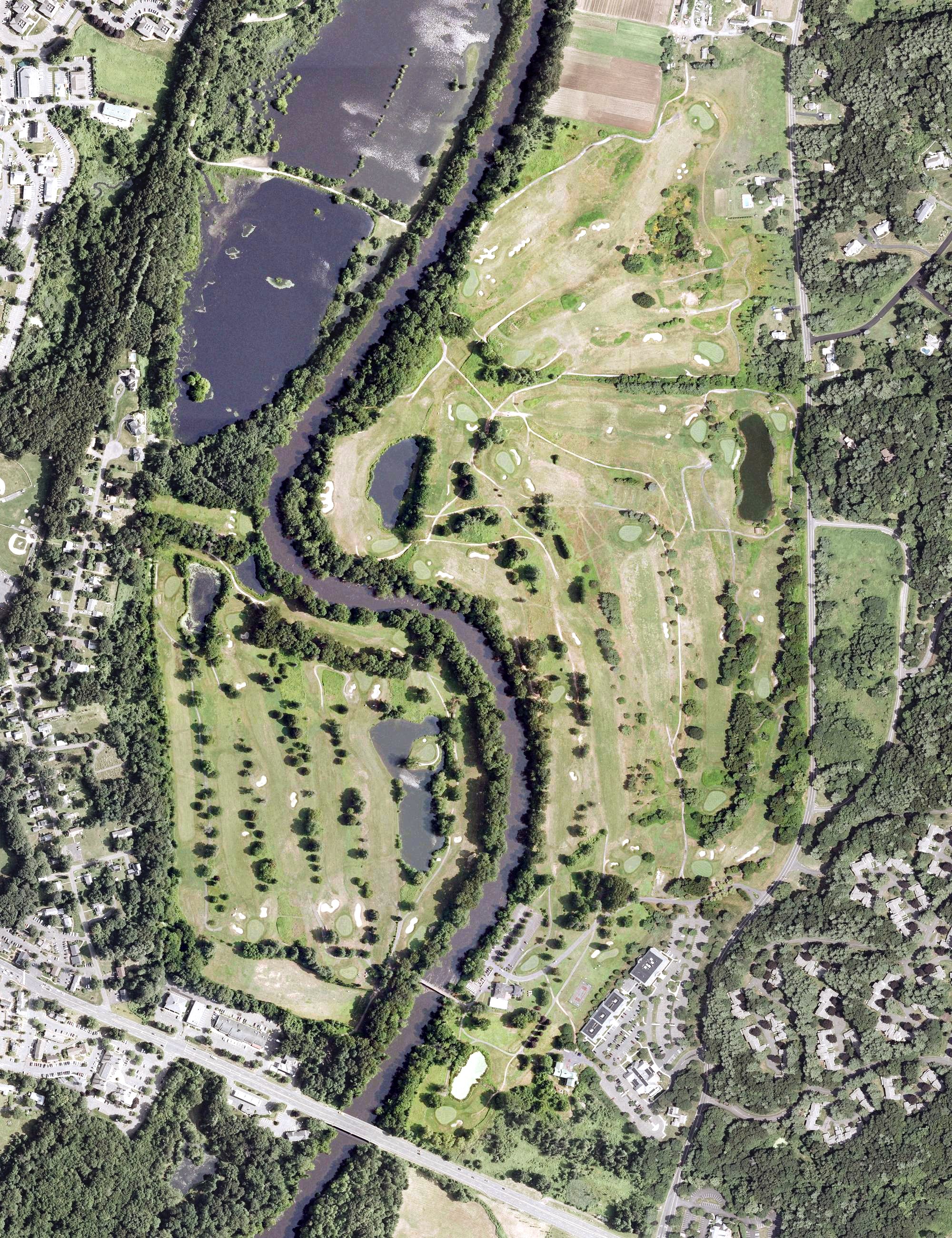 Aerial view of Blue Fox Run Golf Course, CT