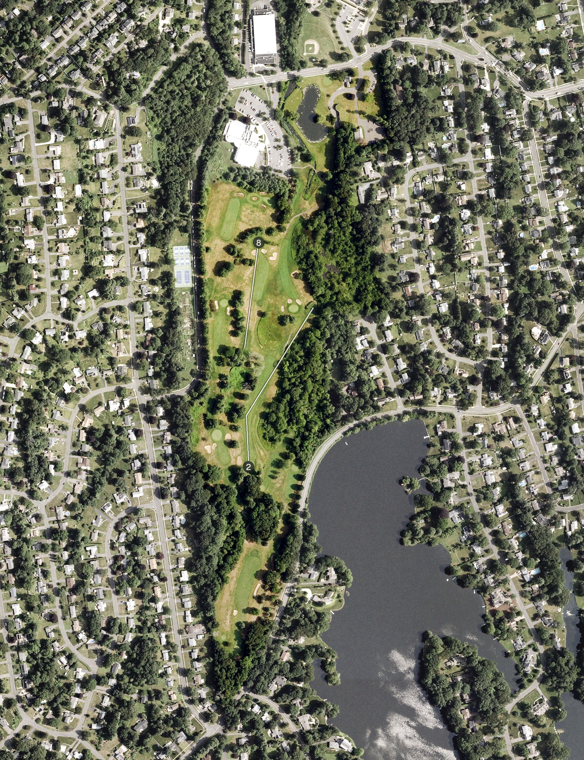 Aerial view of Buena Vista Golf Course, CT