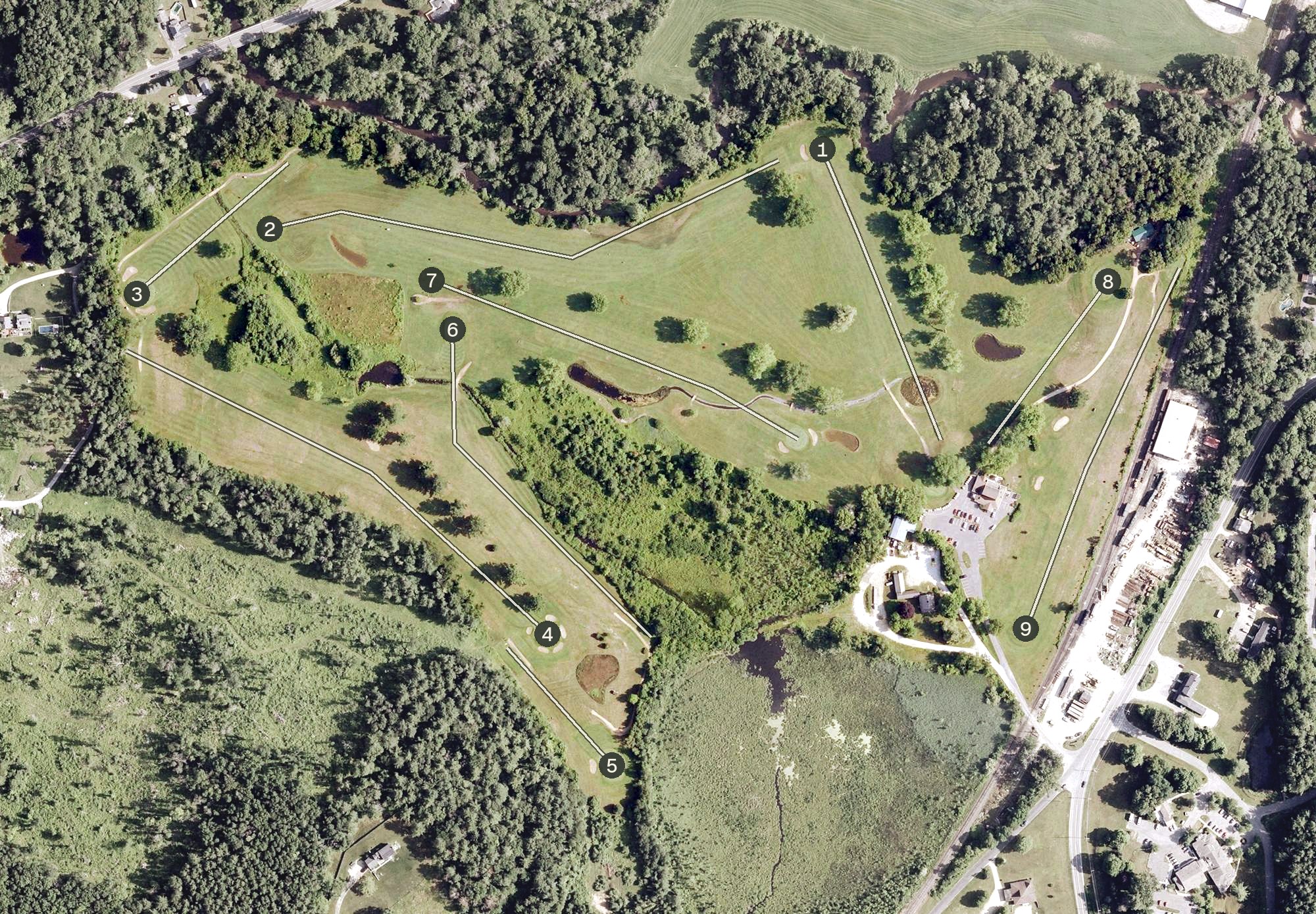 Aerial view of Canaan Country Club, CT