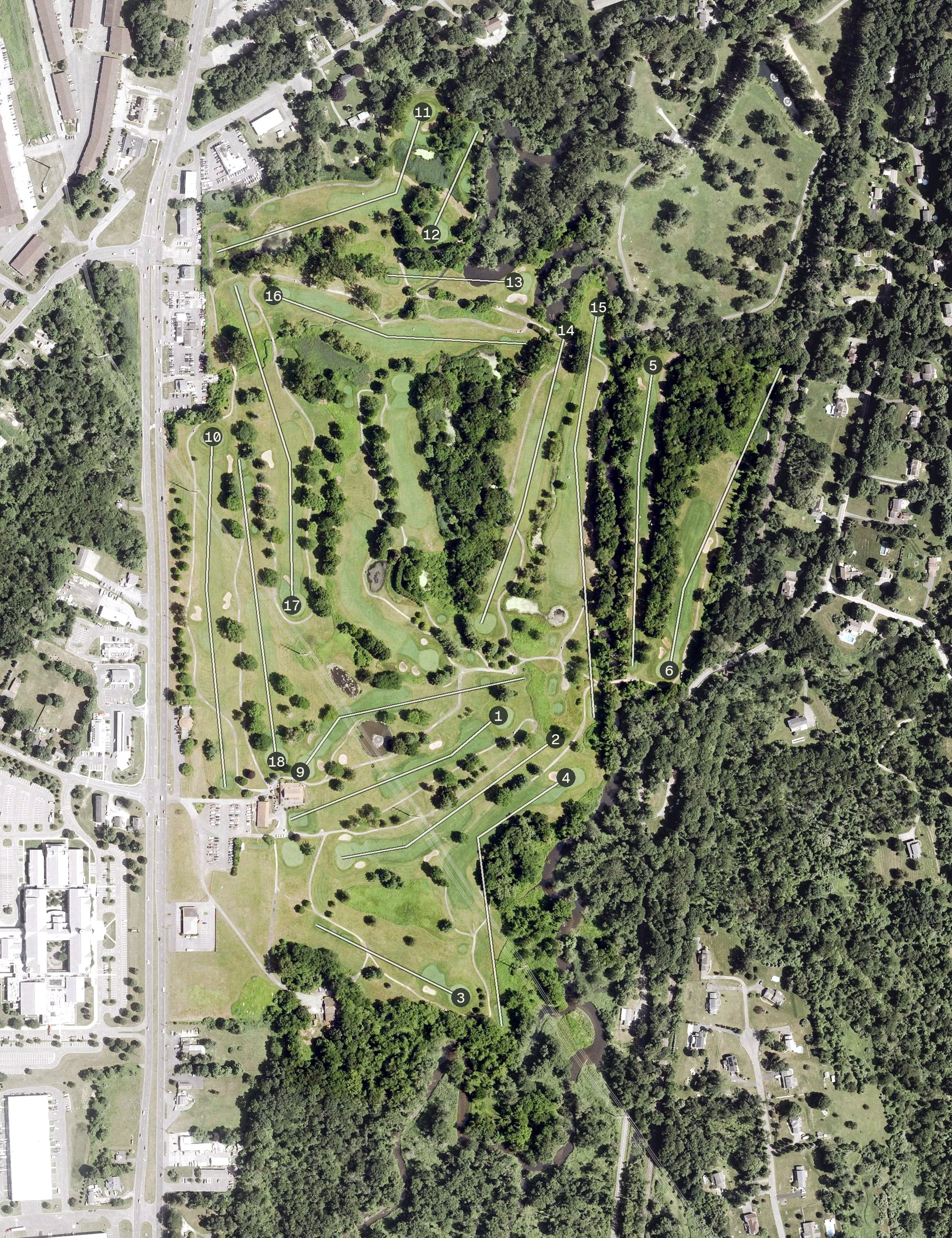 Aerial view of Candlewood Valley Country Club, CT