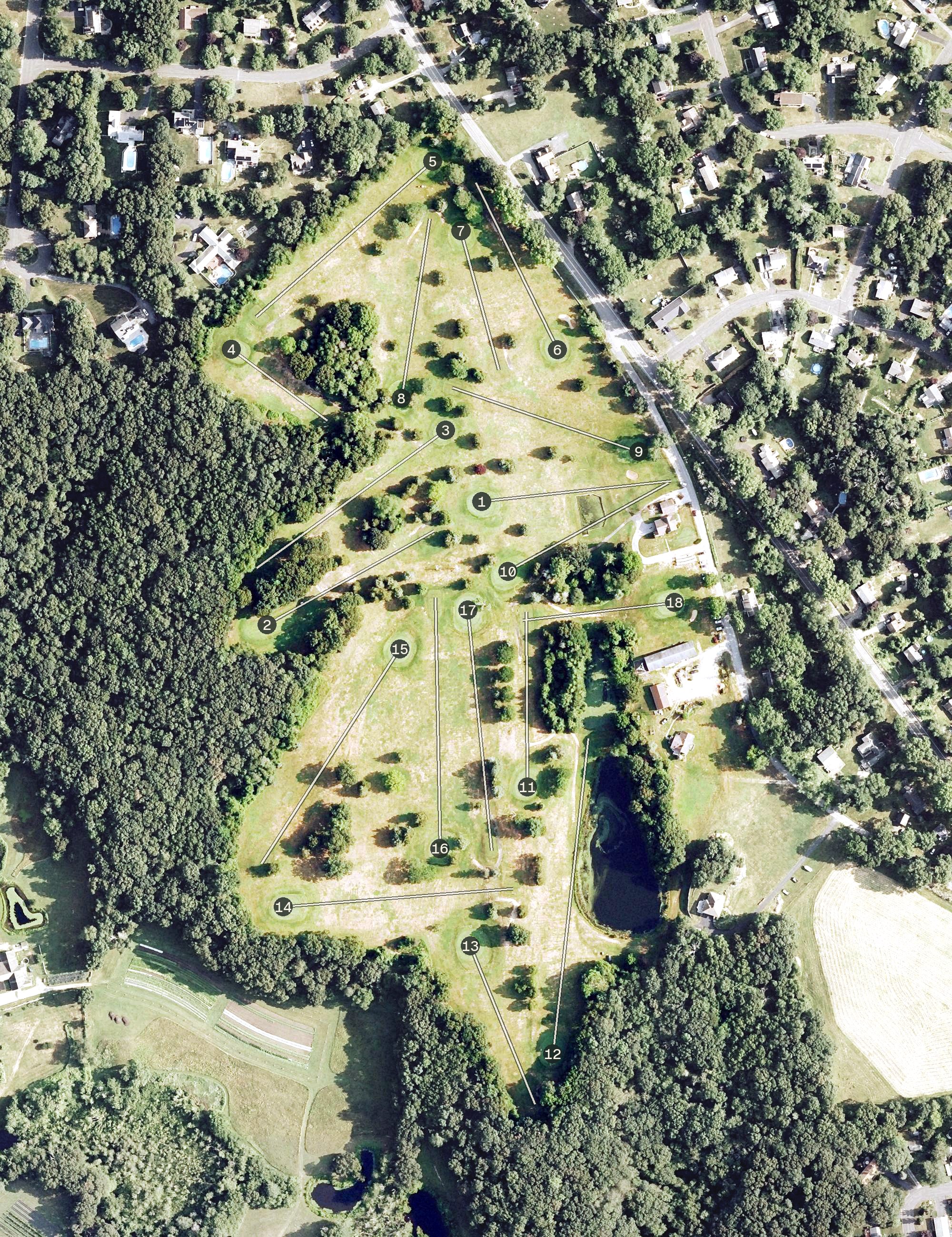 Aerial view of Cedar Ridge Golf Course, CT