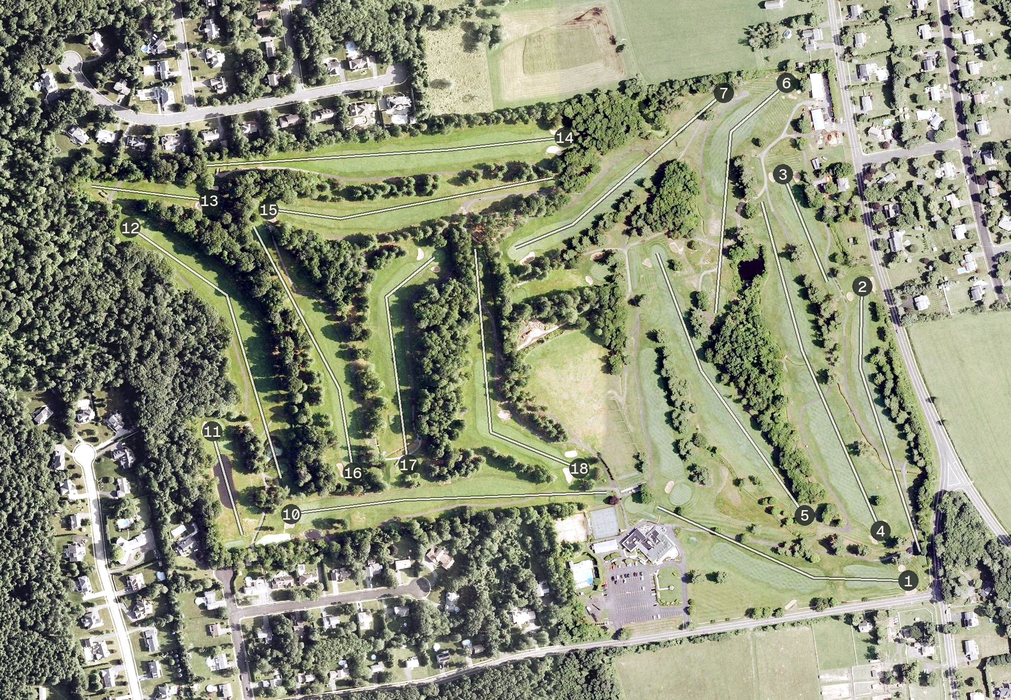 Aerial view of Chippanee Golf Club,Inc., CT