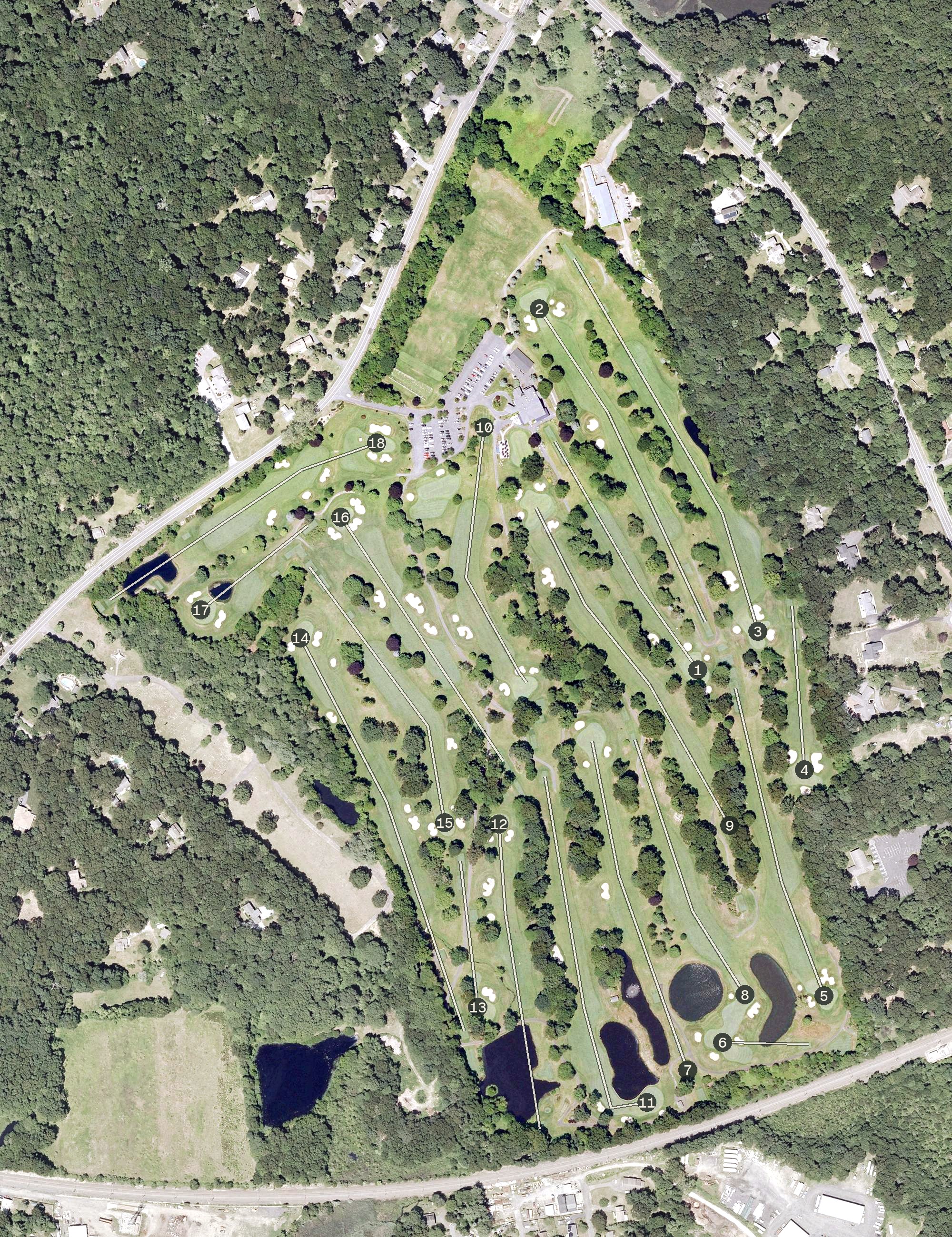 Aerial view of Clinton Country Club, CT