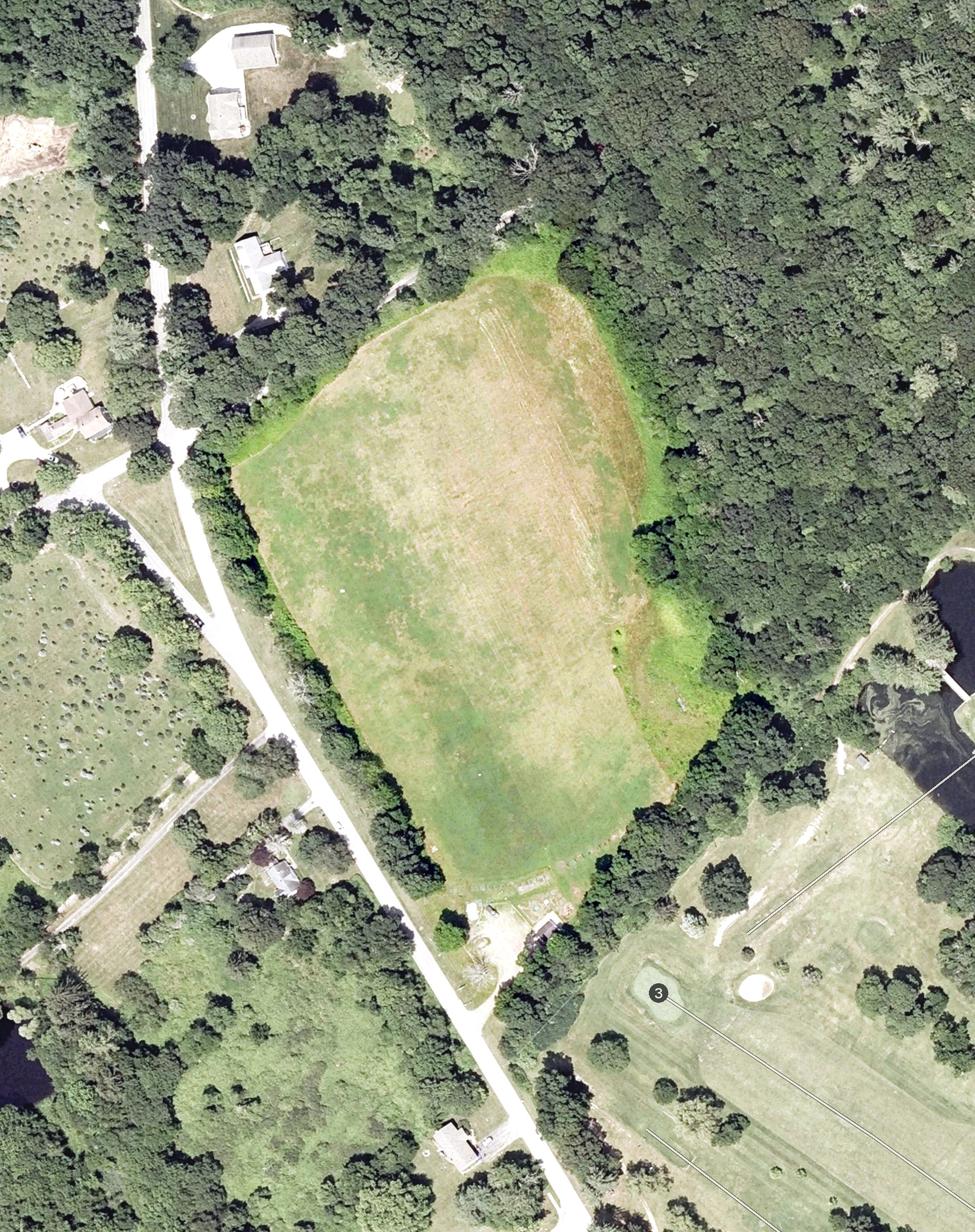 Aerial view of Colchester Driving Range, CT