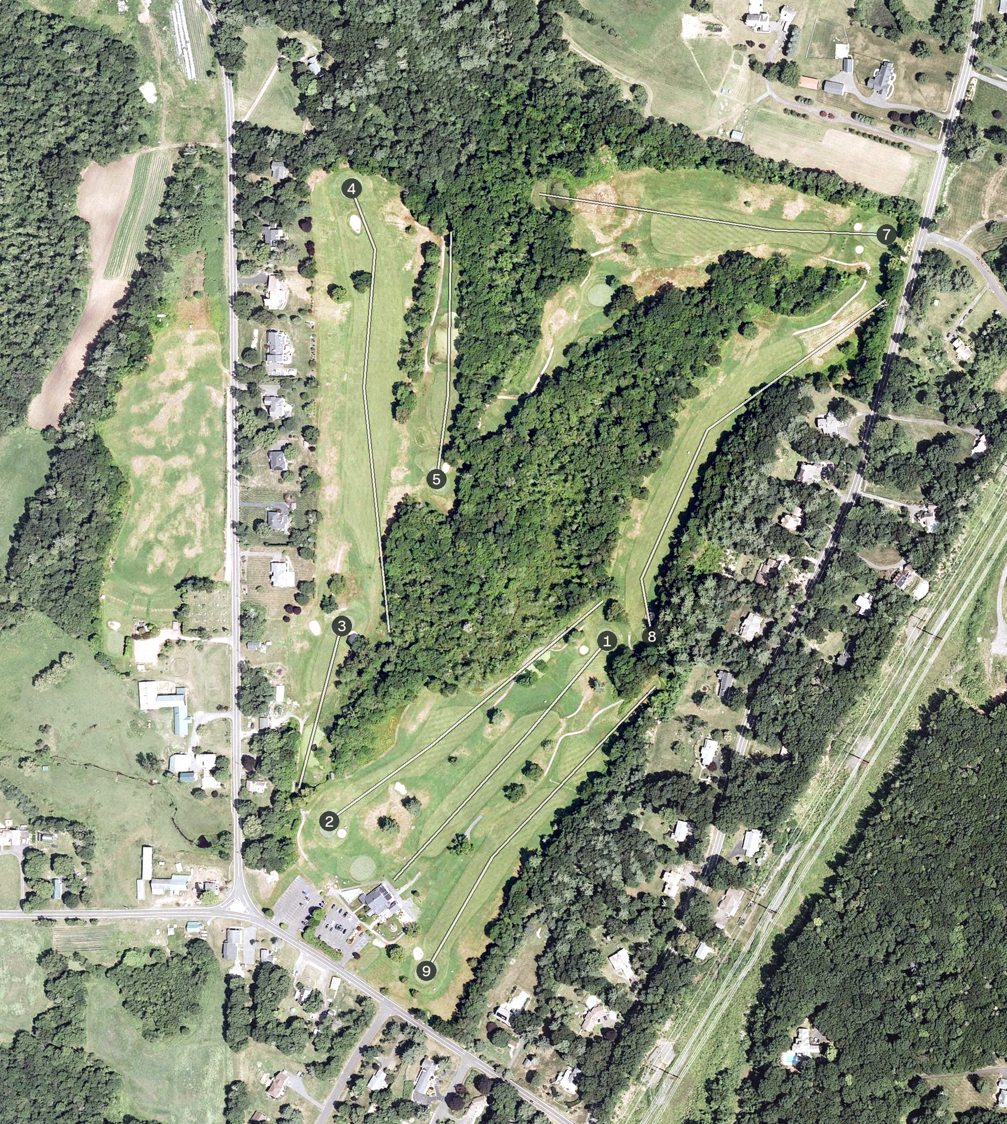 Aerial view of Copper Hill Golf Club, CT