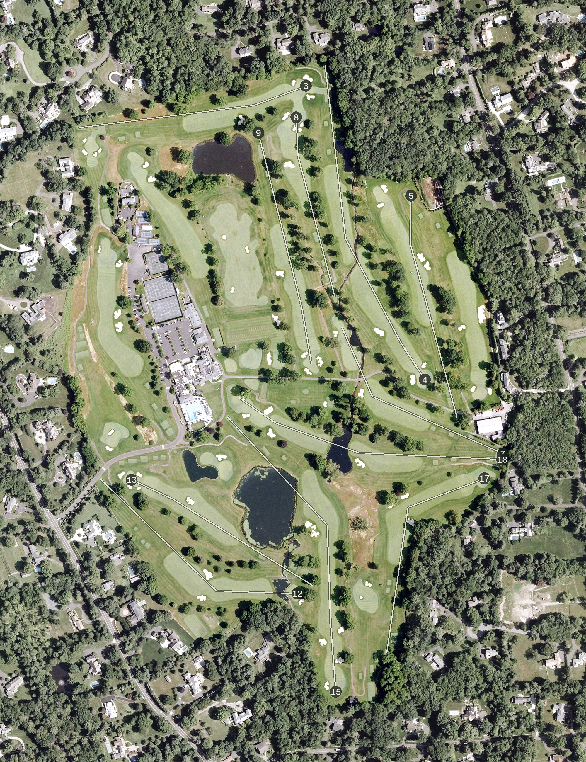 Aerial view of Country Club Of Darien, CT