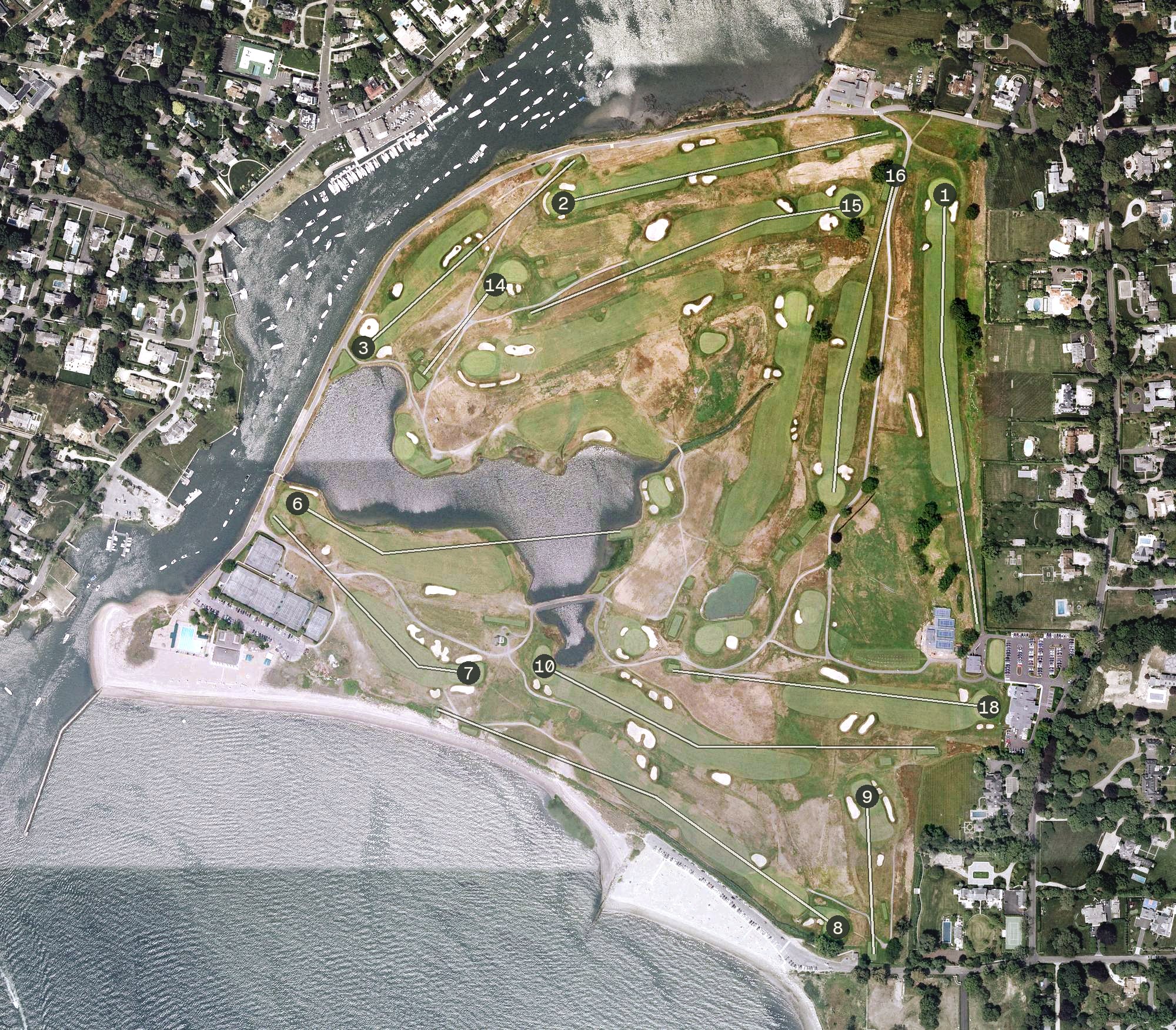 Aerial view of Country Club Of Fairfield, CT