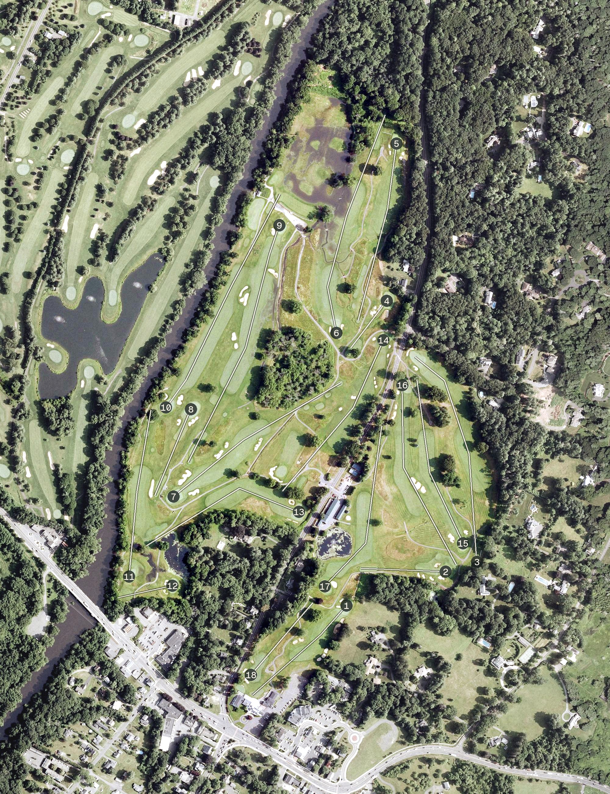 Aerial view of Country Club Of Farmington, CT