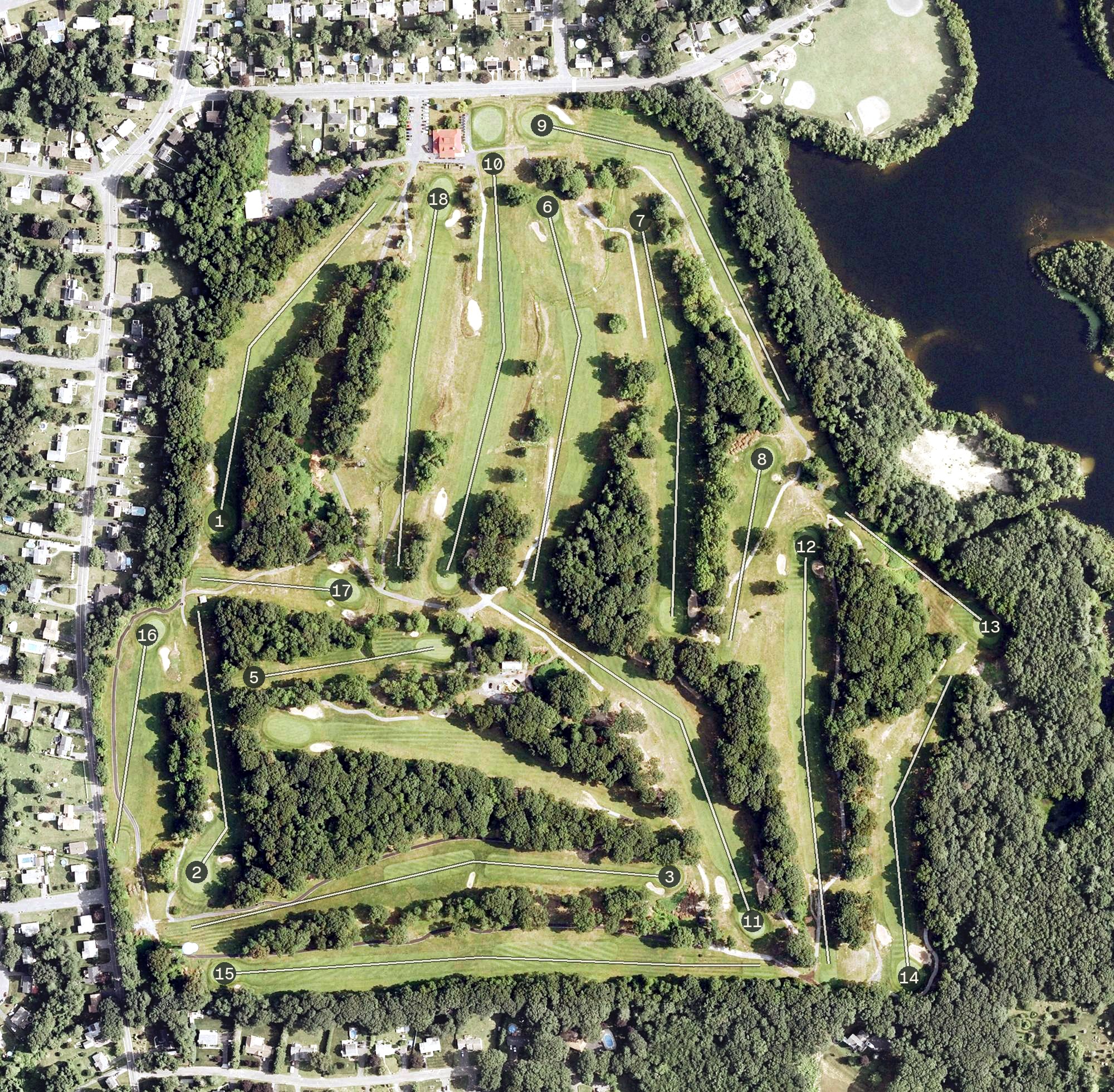 Aerial view of East Mountain Golf Course, CT