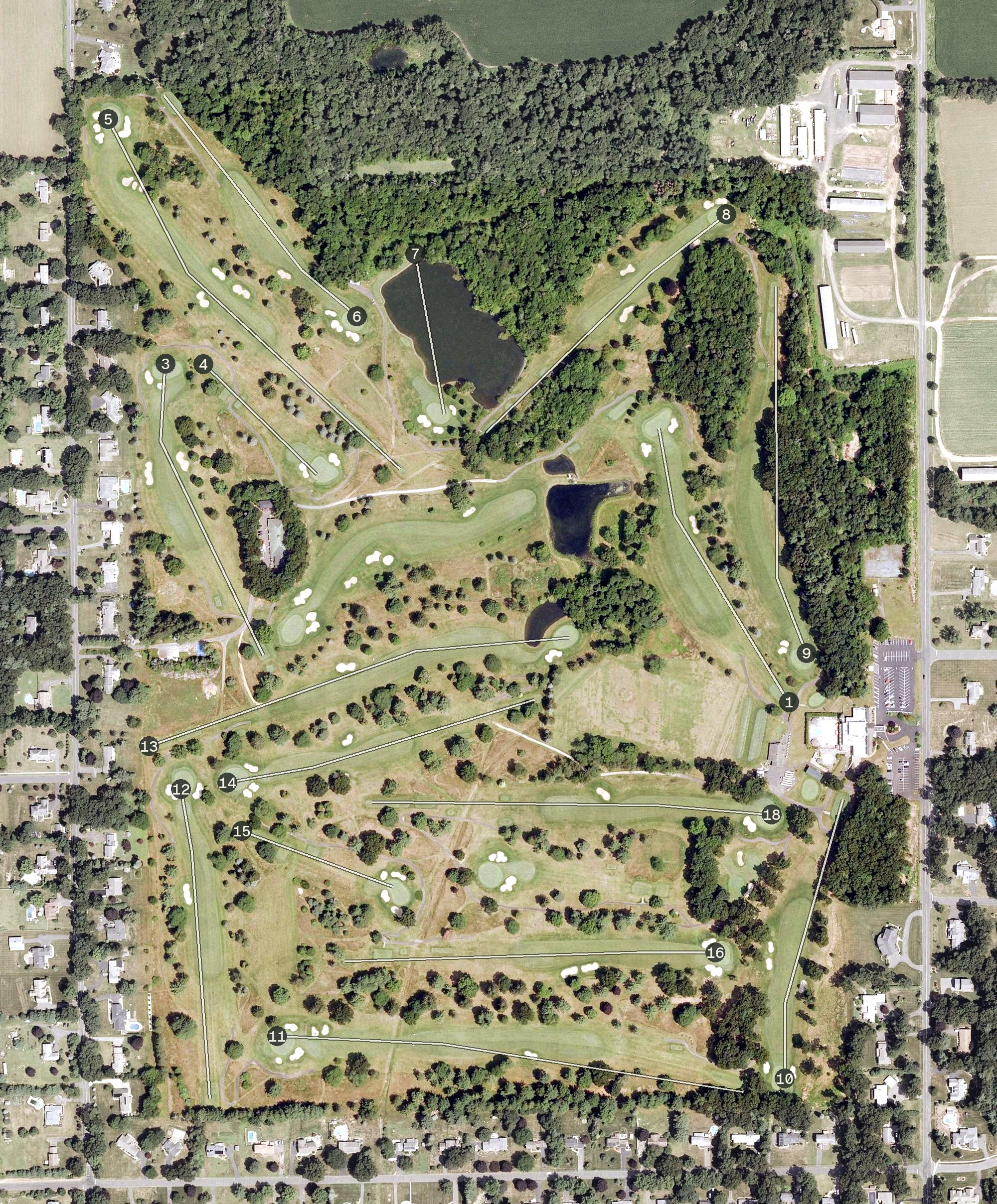 Aerial view of Ellington Ridge Country Club, CT