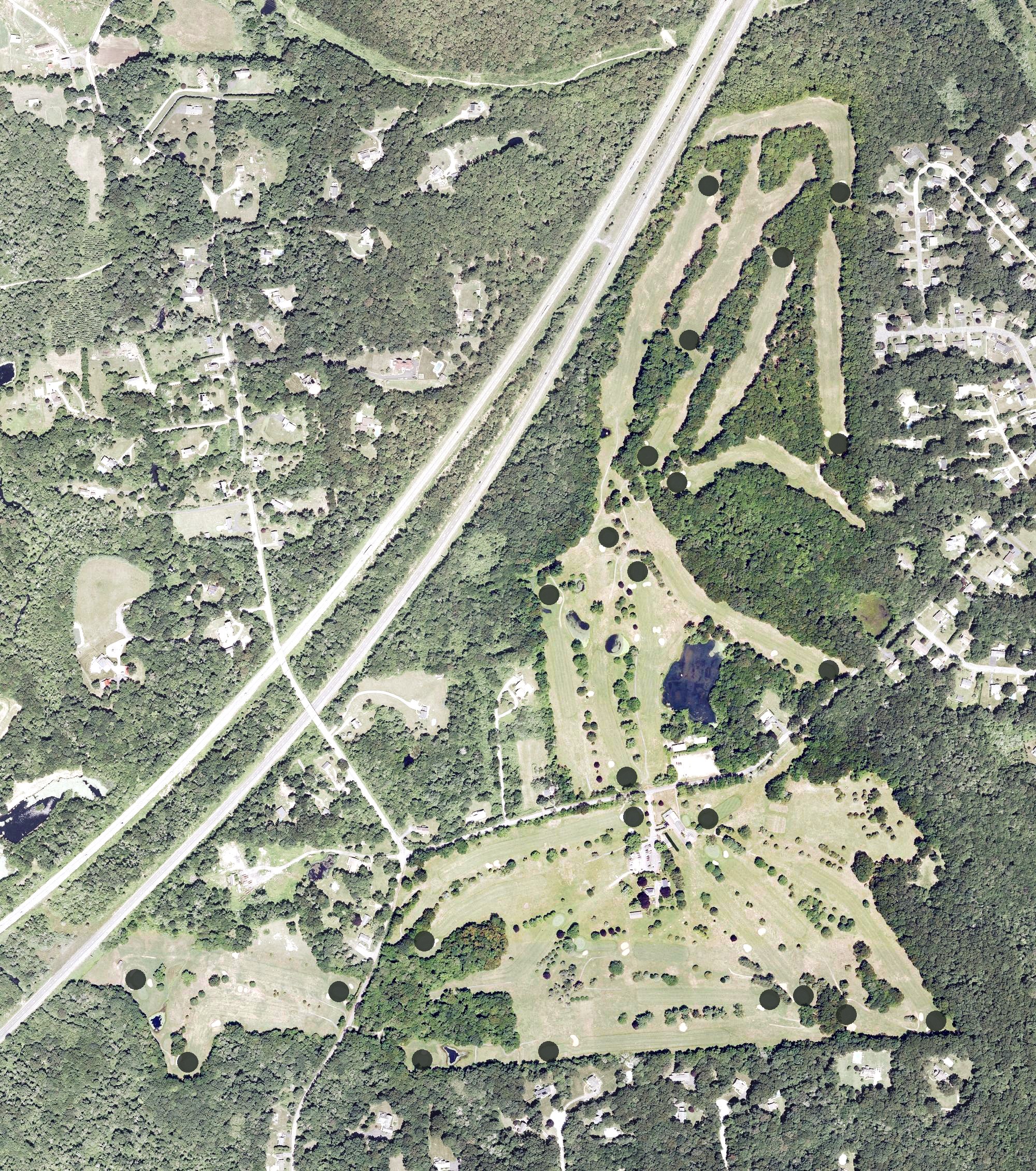 Aerial view of Elmridge Golf Course, CT