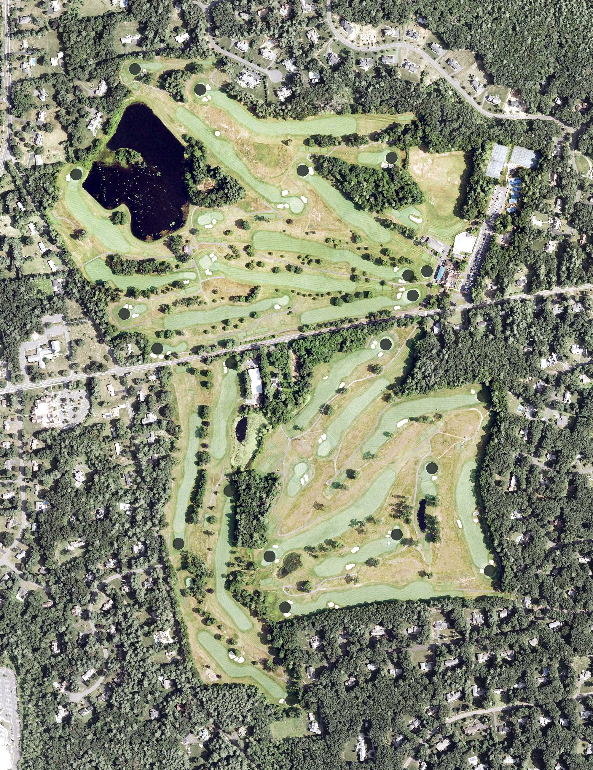 Aerial view of Golf Club of Avon, CT